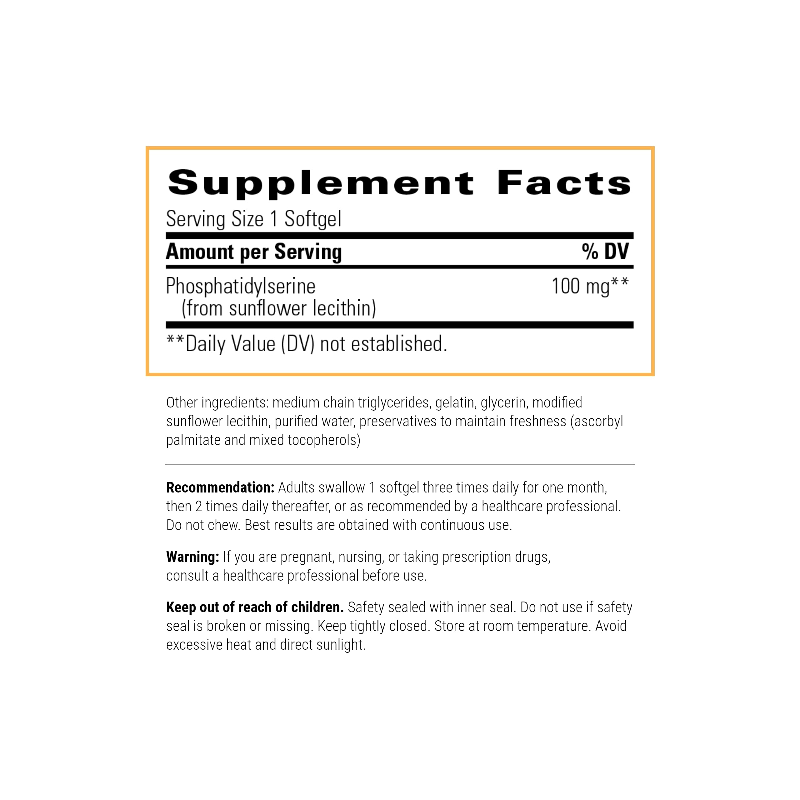 Foto 3 pulgar | Complement Integrative Therapeutics, Fosfatidilserina, 60 Cápsulas Blandas - Venta Internacional.