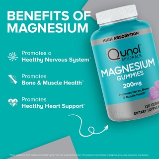 Foto 4 | Suplemento De Magnesio Qunol Gummies, 200 Mg, Para Adultos, 120 Unidades - Venta Internacional.