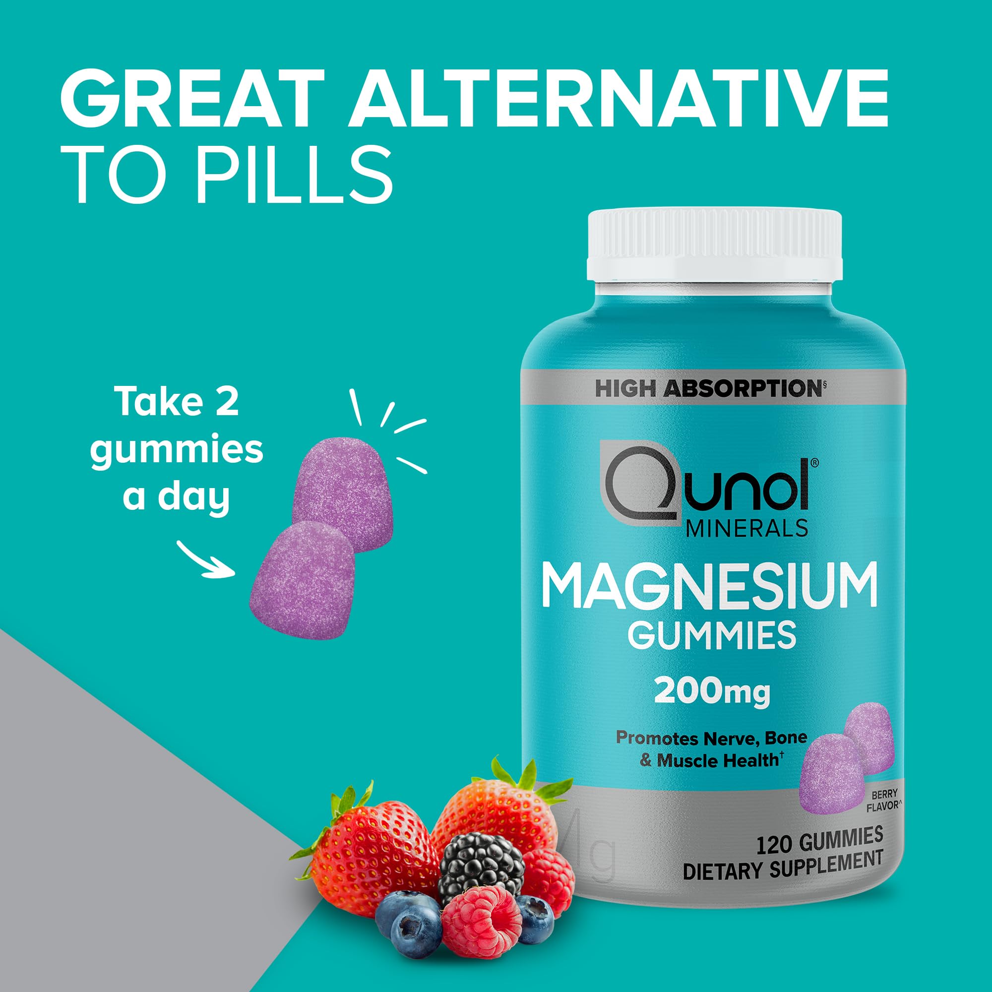 Foto 6 pulgar | Suplemento De Magnesio Qunol Gummies, 200 Mg, Para Adultos, 120 Unidades - Venta Internacional.