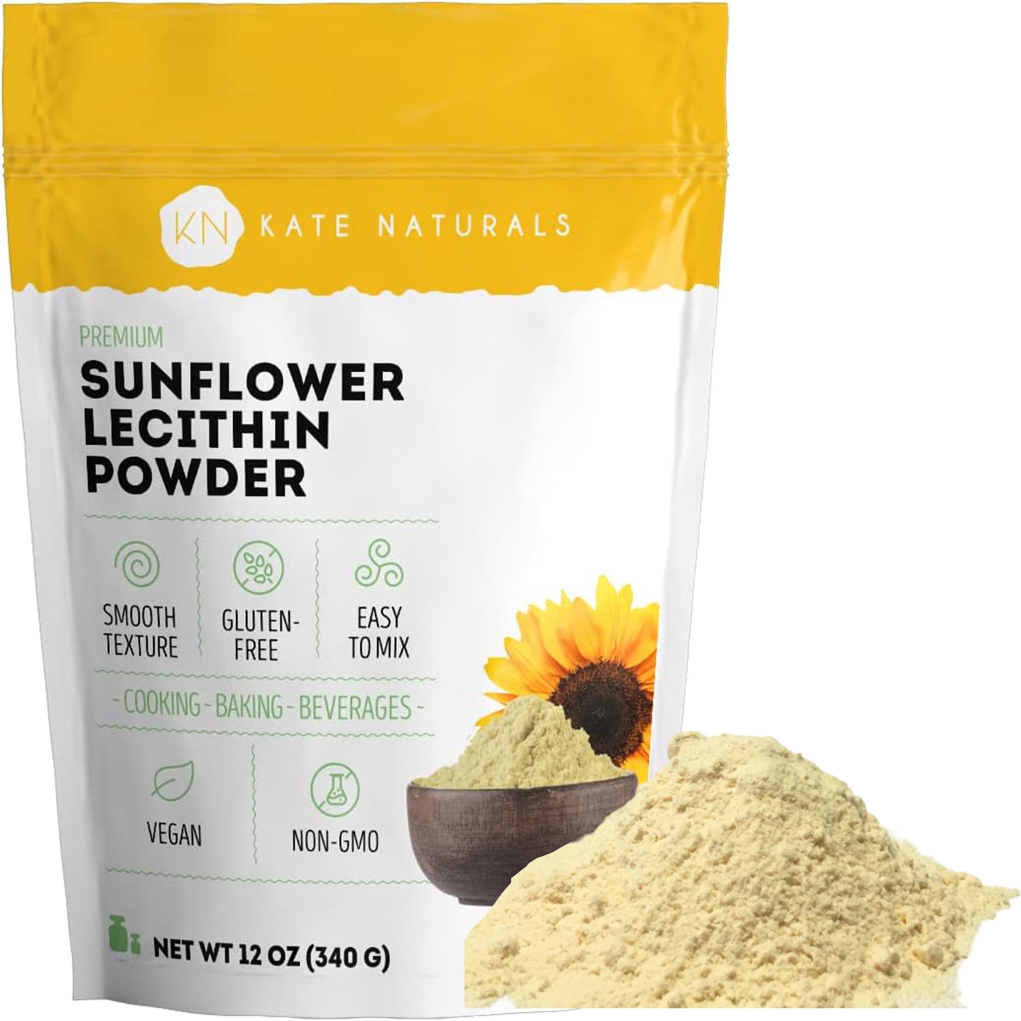 Foto 1 | Lecitina De Girasol En Polvo Kate Naturals Para Hornear 350 Ml - Venta Internacional.