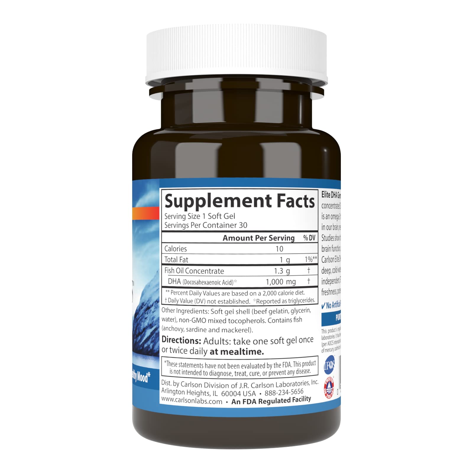 Foto 3 pulgar | Suplemento Carlson Elite Dha Gems 1000 Mg De Dha 30 Geles Blandos - Venta Internacional.
