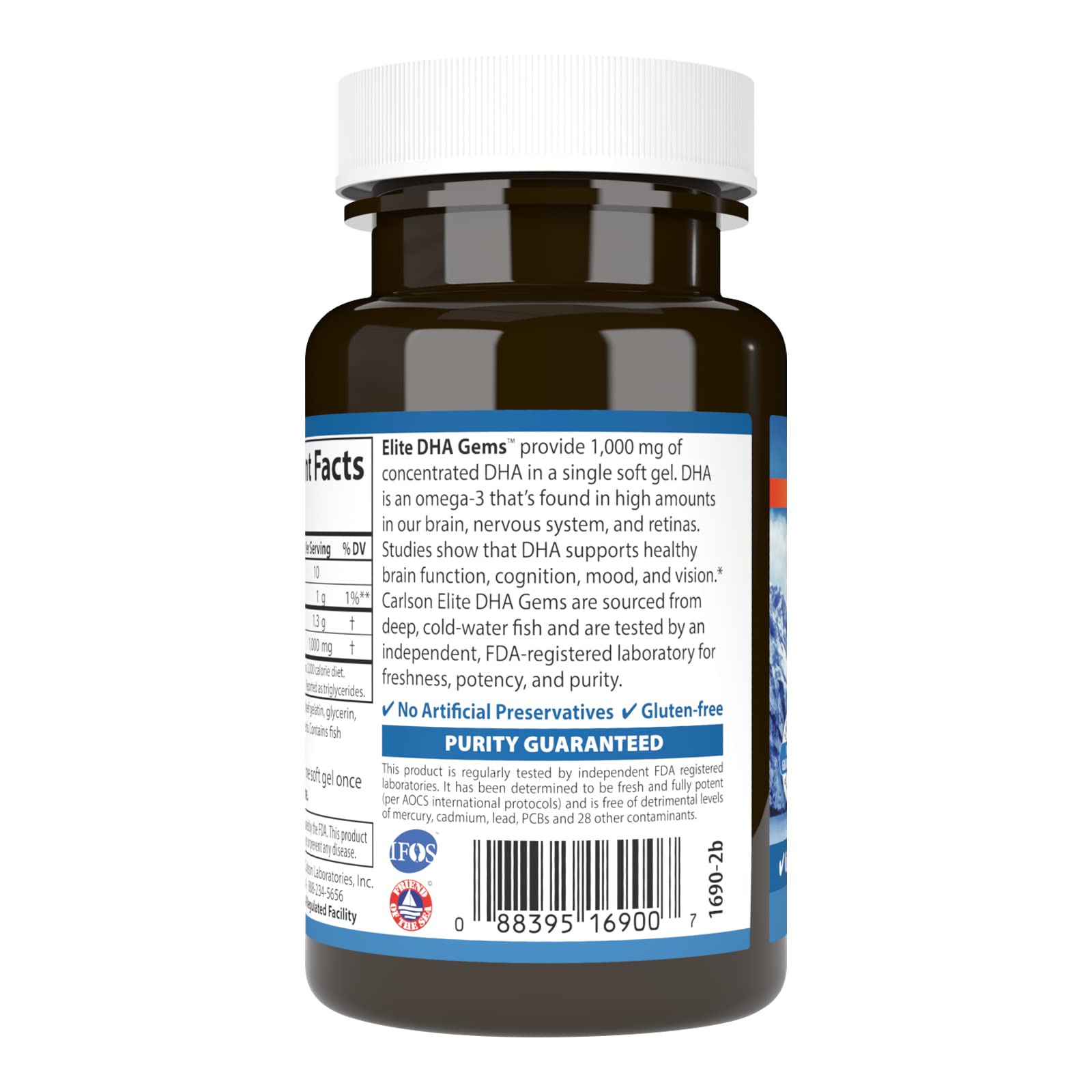 Foto 4 pulgar | Suplemento Carlson Elite Dha Gems 1000 Mg De Dha 30 Geles Blandos - Venta Internacional.