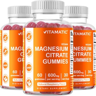 Foto 1 | Suplemento Vitamático De Gomitas De Magnesio 600 Mg, 60 Veganas X3 - Venta Internacional.
