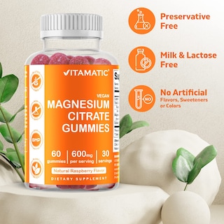Foto 3 | Suplemento Vitamático De Gomitas De Magnesio 600 Mg, 60 Veganas X3 - Venta Internacional.