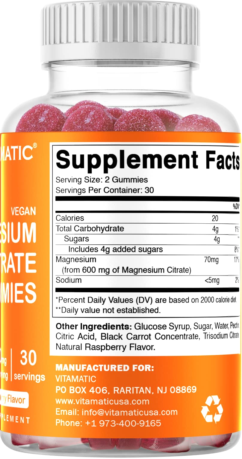Foto 7 pulgar | Suplemento Vitamático De Gomitas De Magnesio 600 Mg, 60 Veganas X3 - Venta Internacional.