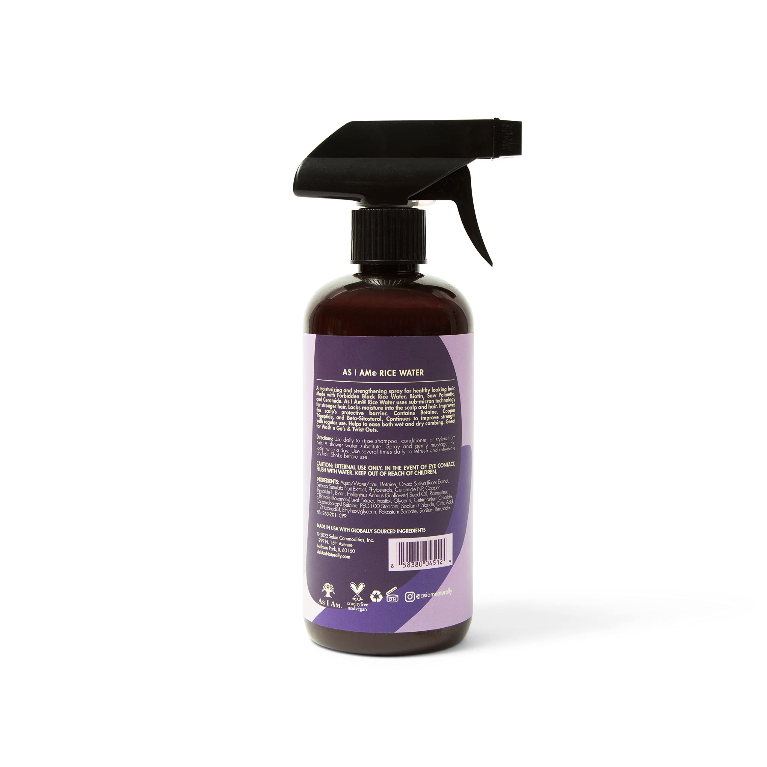Foto 3 pulgar | Spray Para El Cabello As I Am Rice Water, 473 Ml Con Arroz Negro Prohibido - Venta Internacional.
