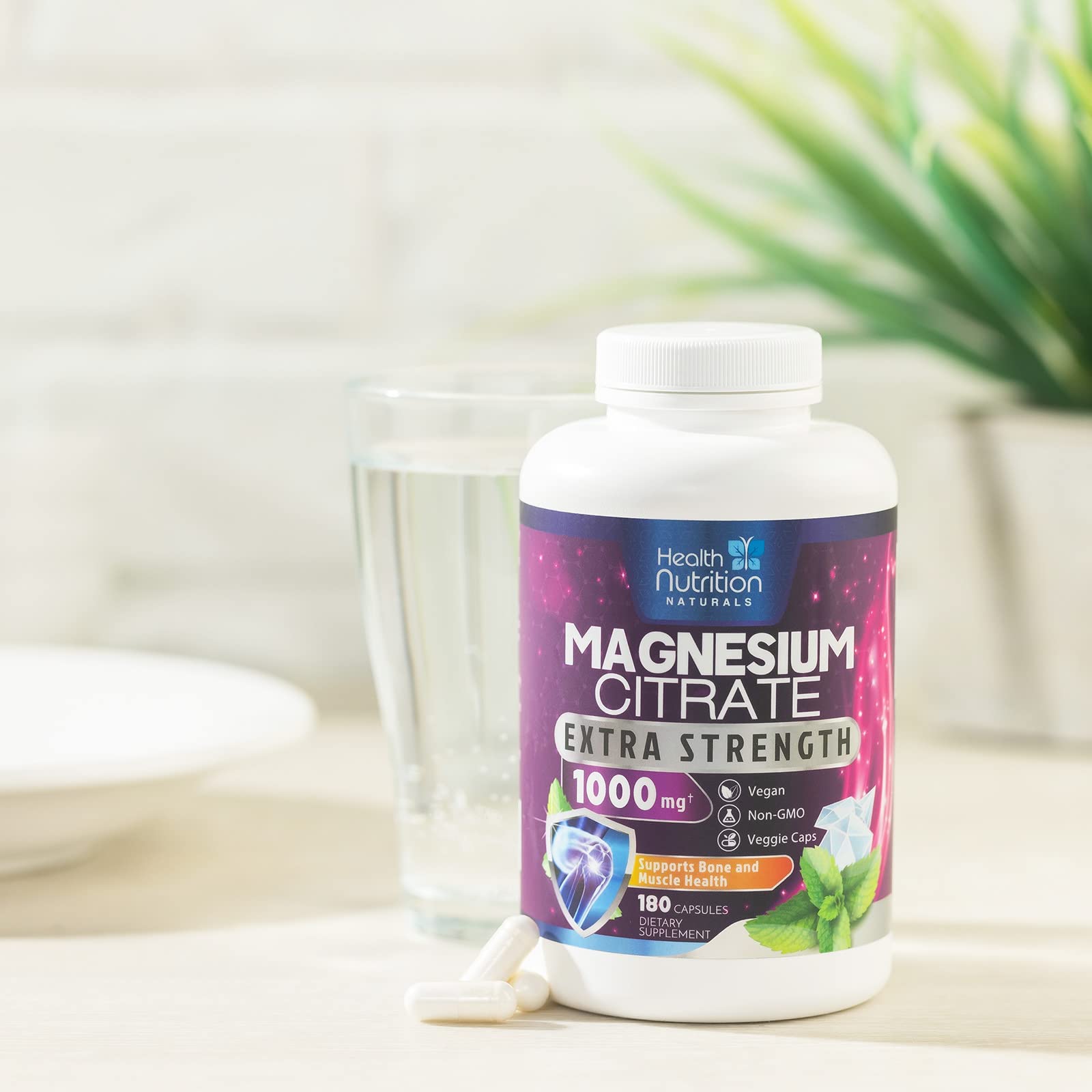 Foto 7 | Suplemento De Citrato De Magnesio En Cápsulas 1000 Mg - 180 Cápsulas - Venta Internacional.