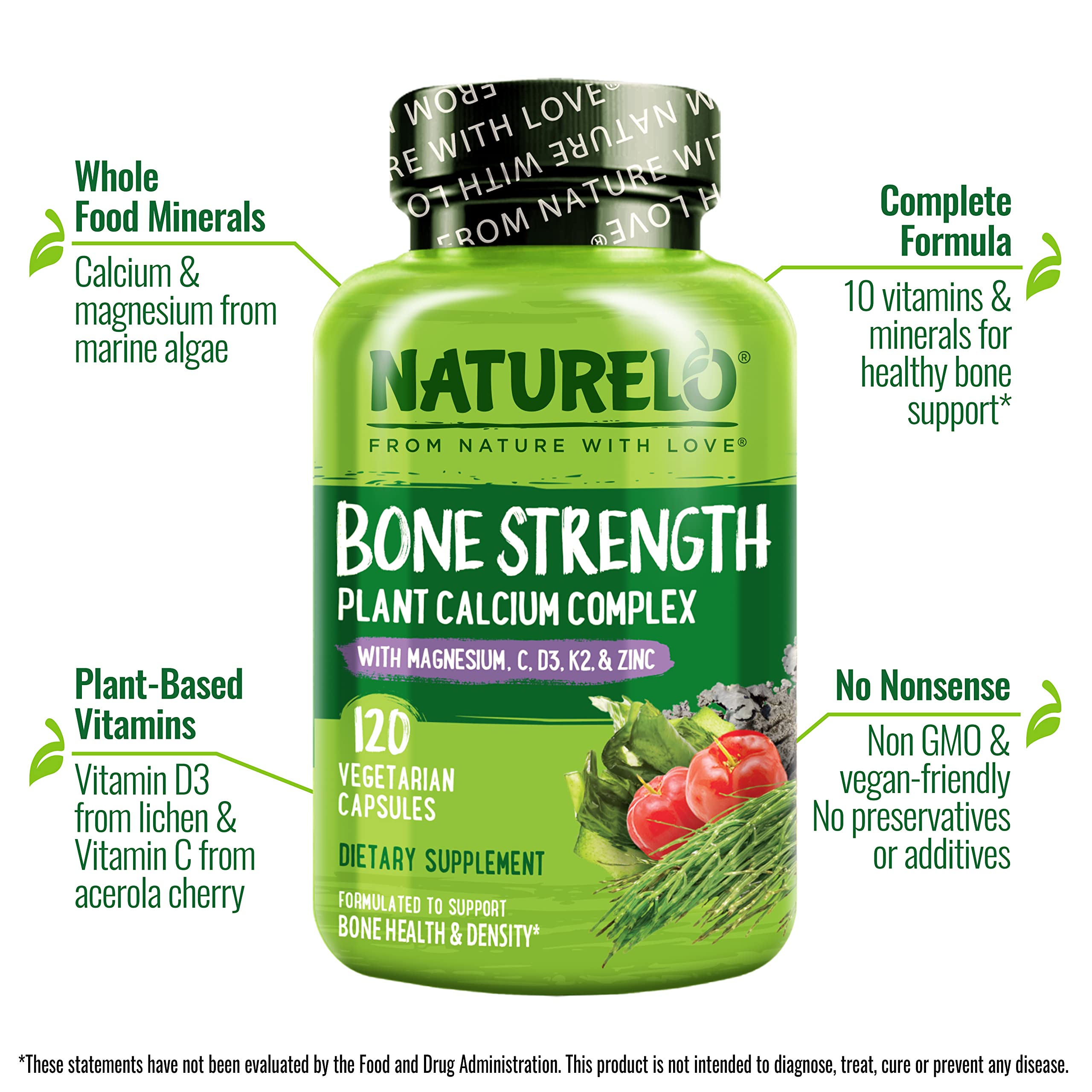 Foto 5 pulgar | Suplemento Naturelo Calcium Bone Strength 600 Mg 240 Cápsulas - Venta Internacional.