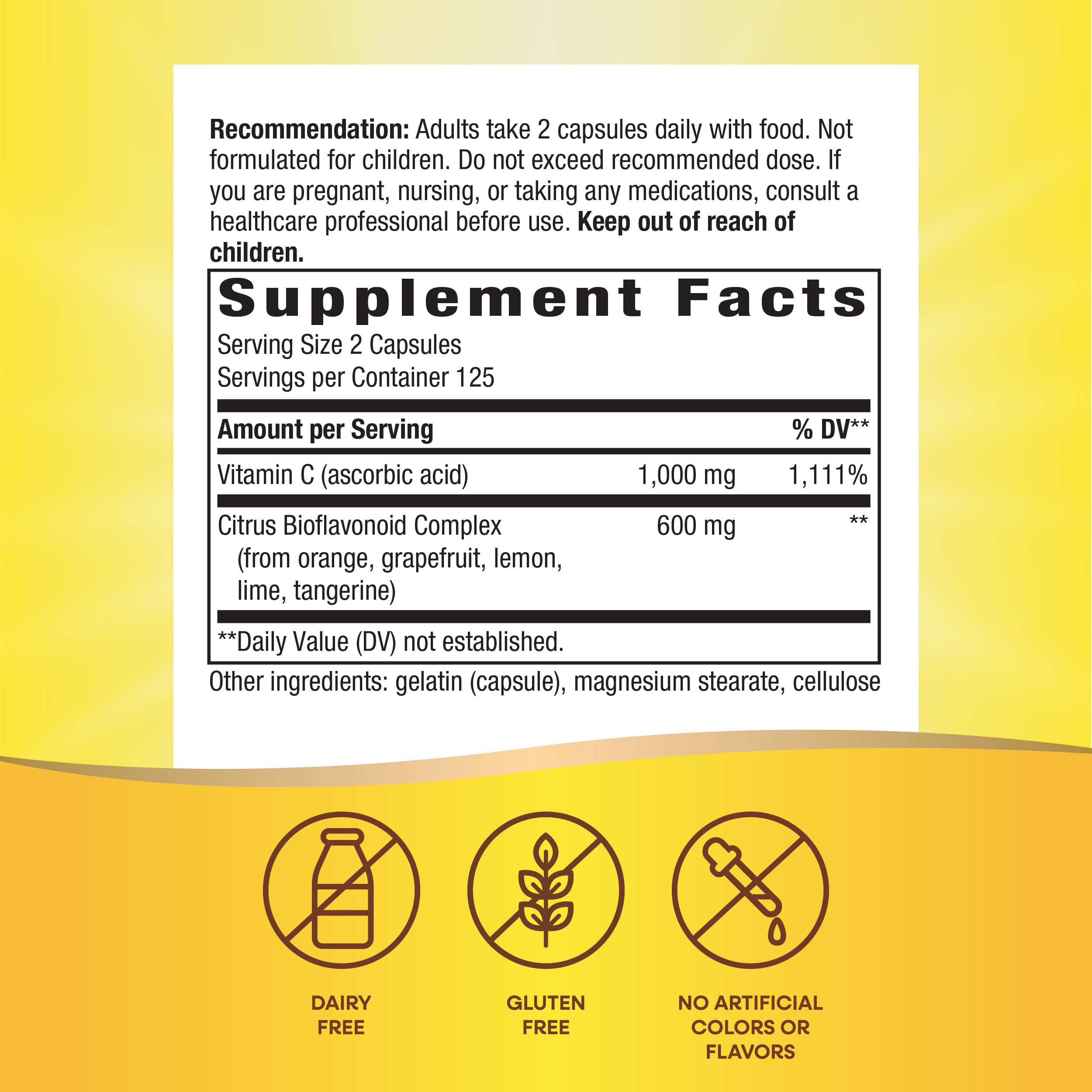 Foto 6 pulgar | Complementa La Vitamina C De Nature's Way Con Bioflavonoides De 1000 Mg - Venta Internacional.