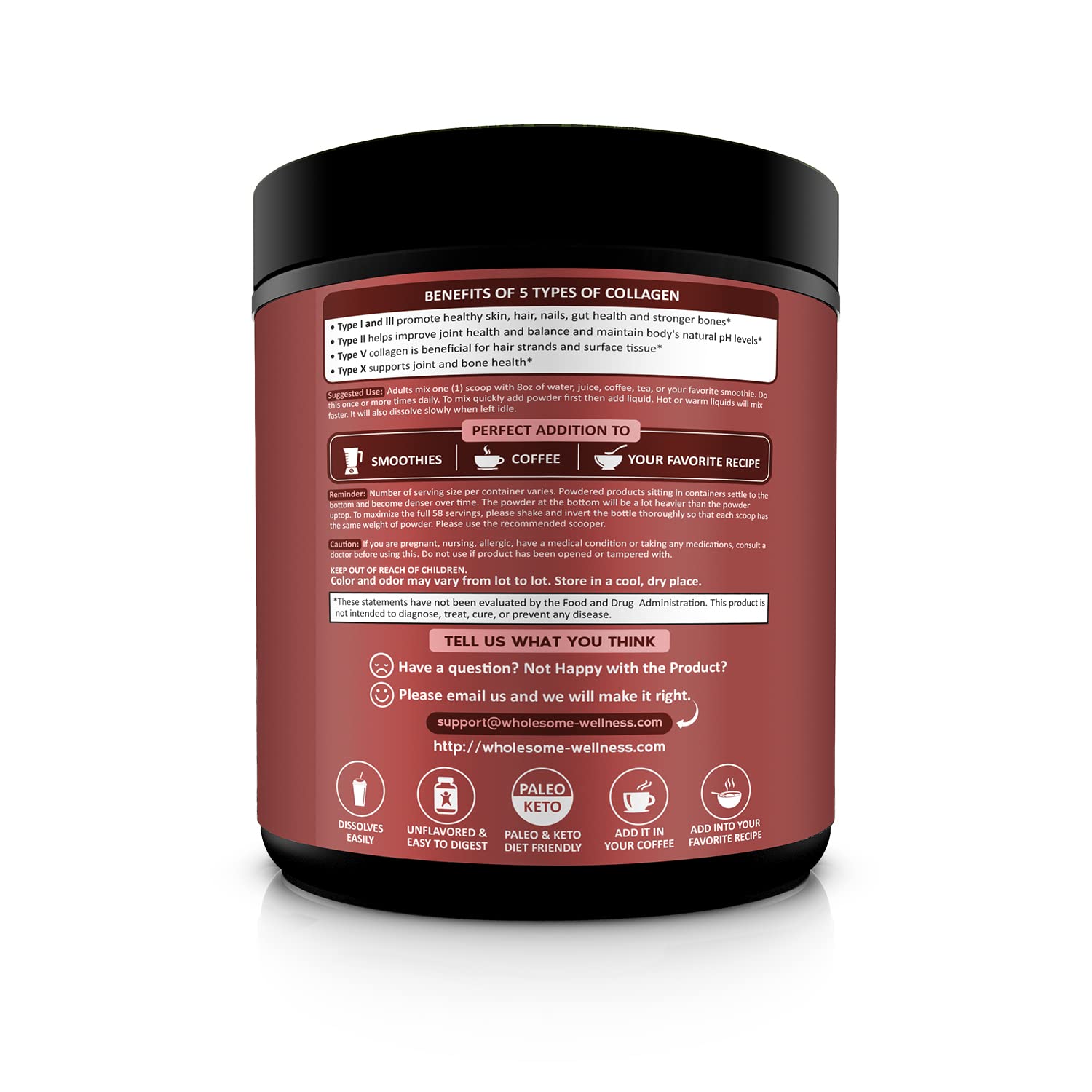 Foto 4 pulgar | Proteína De Colágeno En Polvo Wholesome Wellness Multi-type - Venta Internacional.