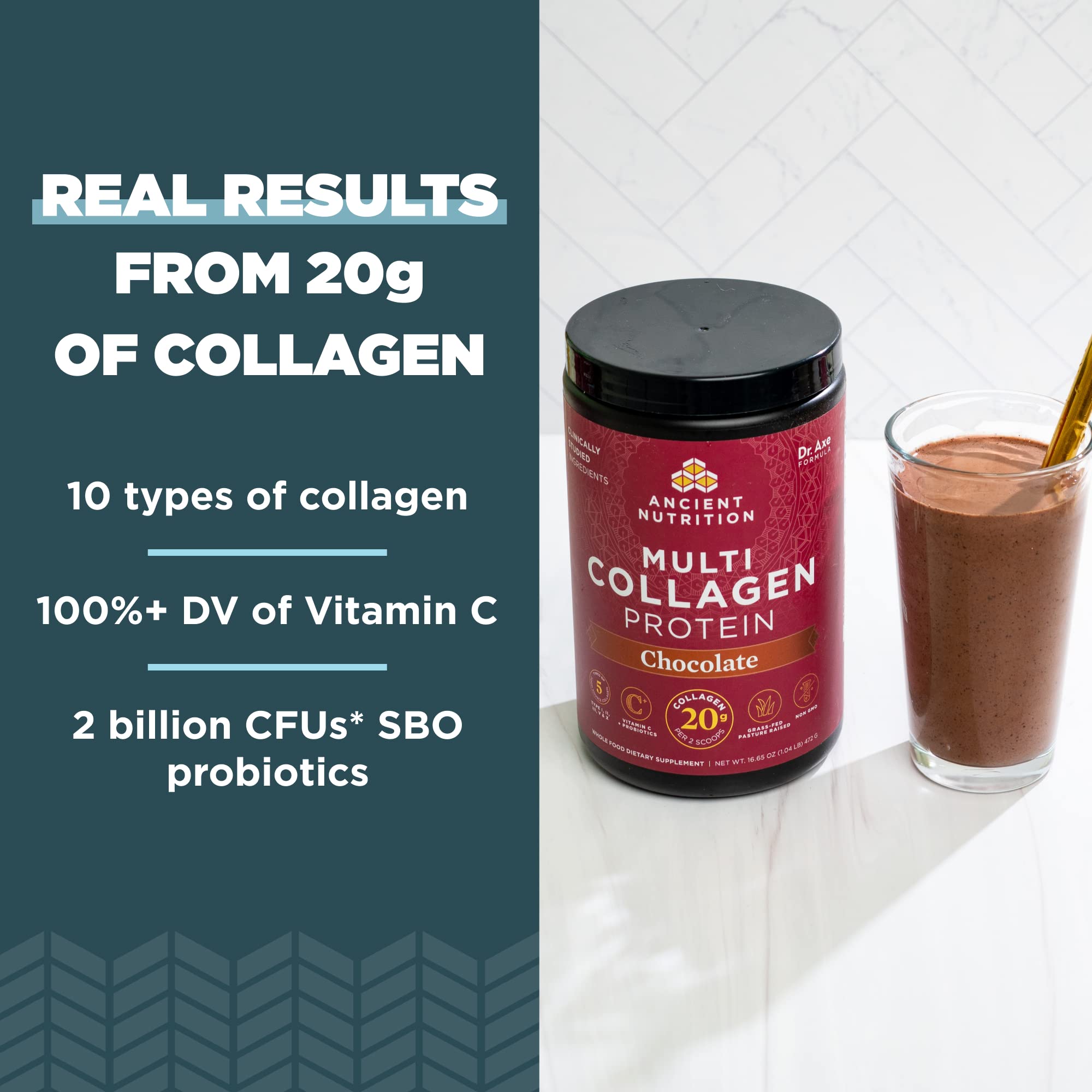 Foto 4 pulgar | Colágeno En Polvo Ancient Nutrition Multi Chocolate 500g - Venta Internacional.