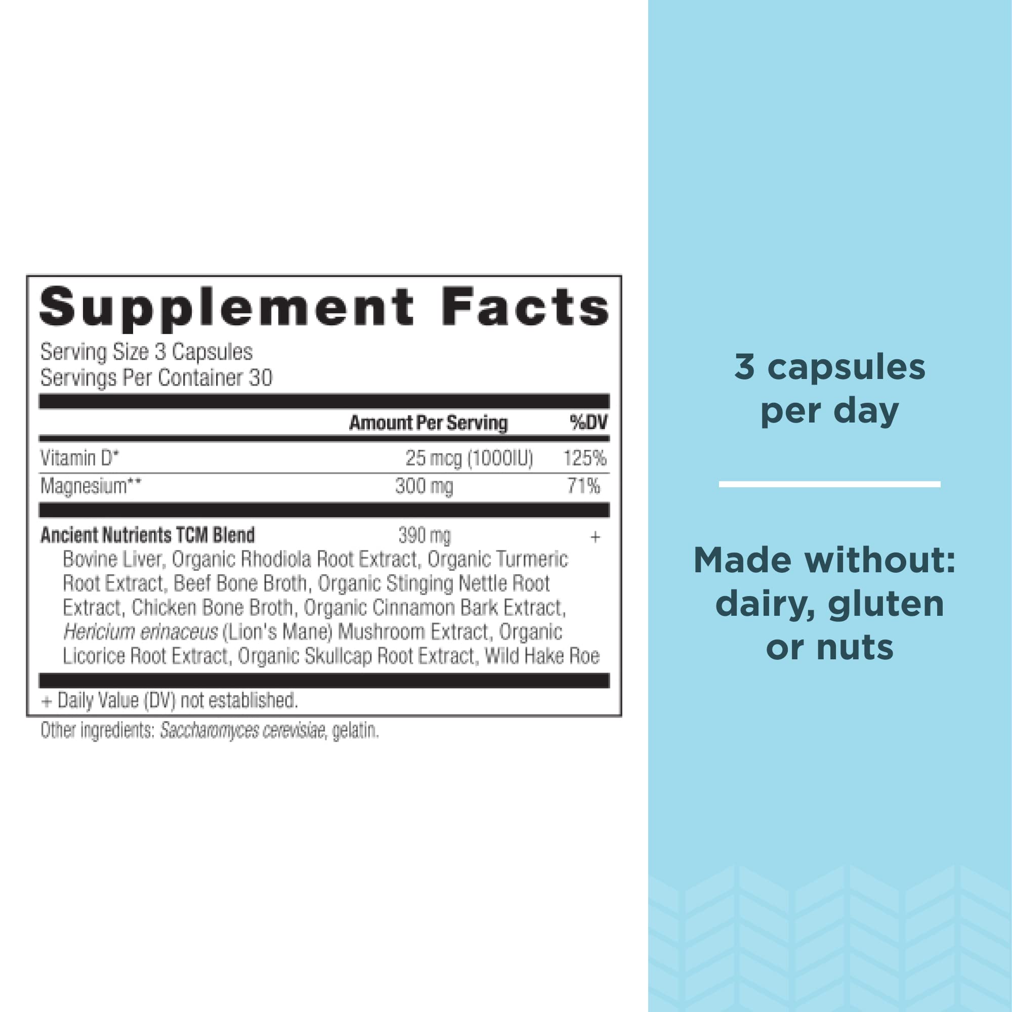 Foto 3 pulgar | Suplemento De Magnesio De Ancient Nutrition 300 Mg Con Vitamina D 90 Cápsulas - Venta Internacional.