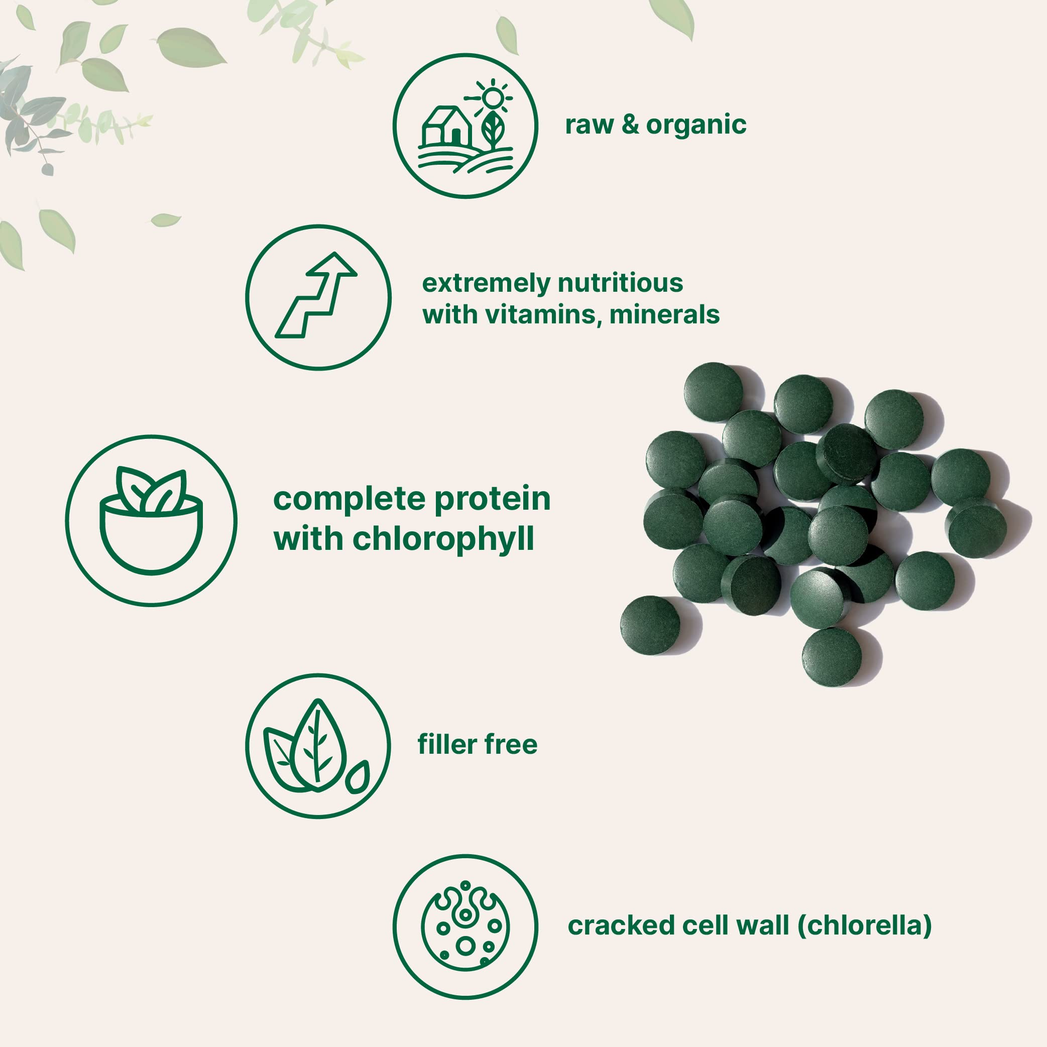 Foto 5 pulgar | Suplemento De Microingredientes: Clorella Y Espirulina Orgánica - Venta Internacional.