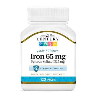 Foto 1 | Suplemento De Hierro 21st Century Iron 65 Mg Sulfato Ferroso 325 Mg - Venta Internacional.