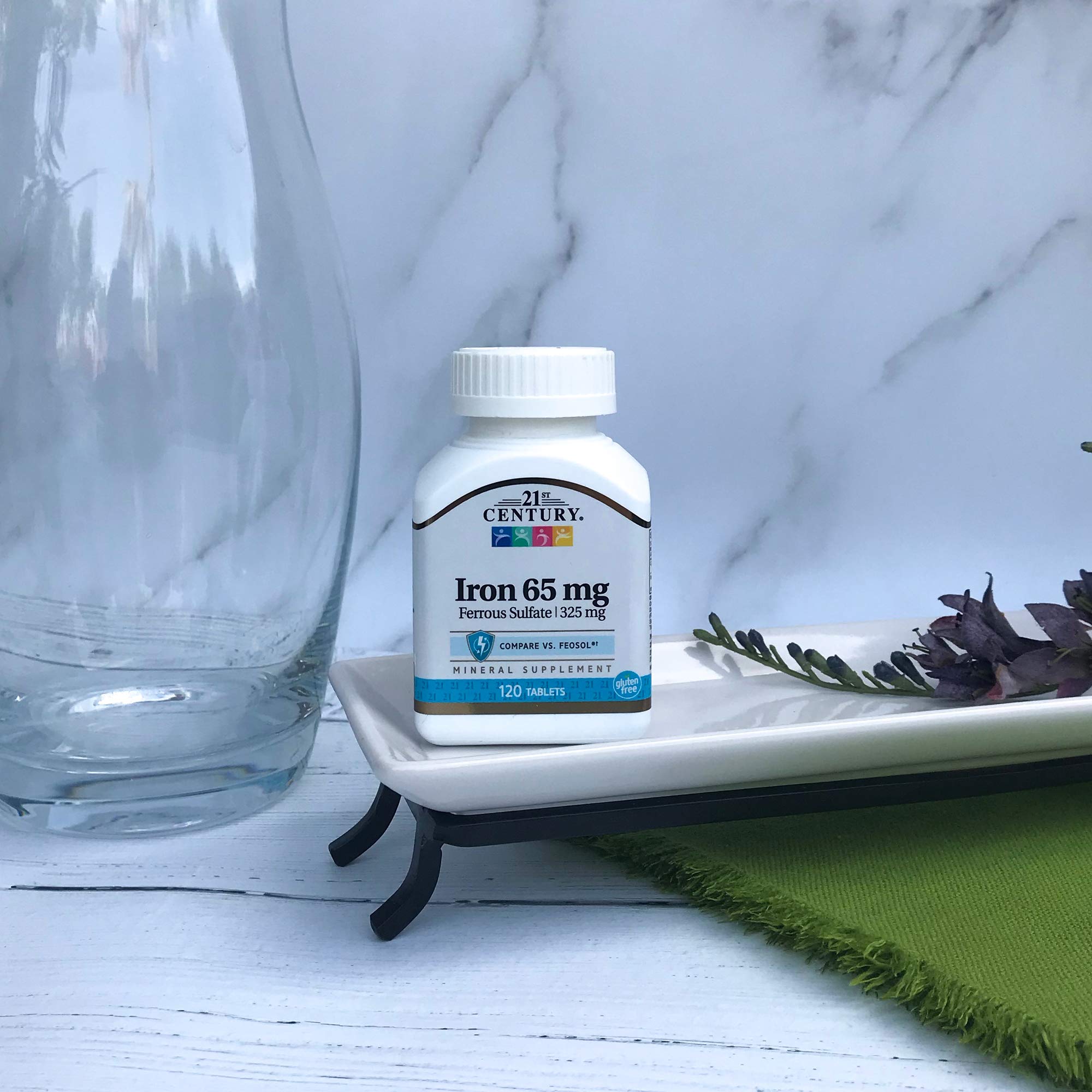 Foto 4 | Suplemento De Hierro 21st Century Iron 65 Mg Sulfato Ferroso 325 Mg - Venta Internacional.