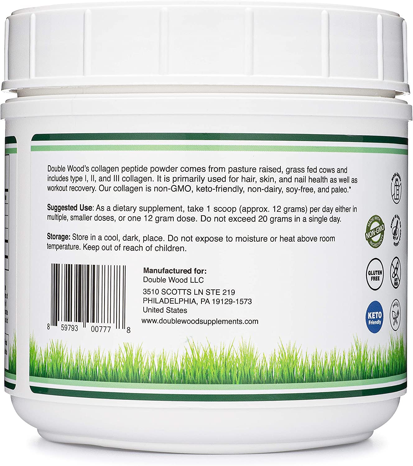 Foto 4 pulgar | Péptidos De Colágeno En Polvo, Doble Madera Hidrolizada, 450 Ml - Venta Internacional.
