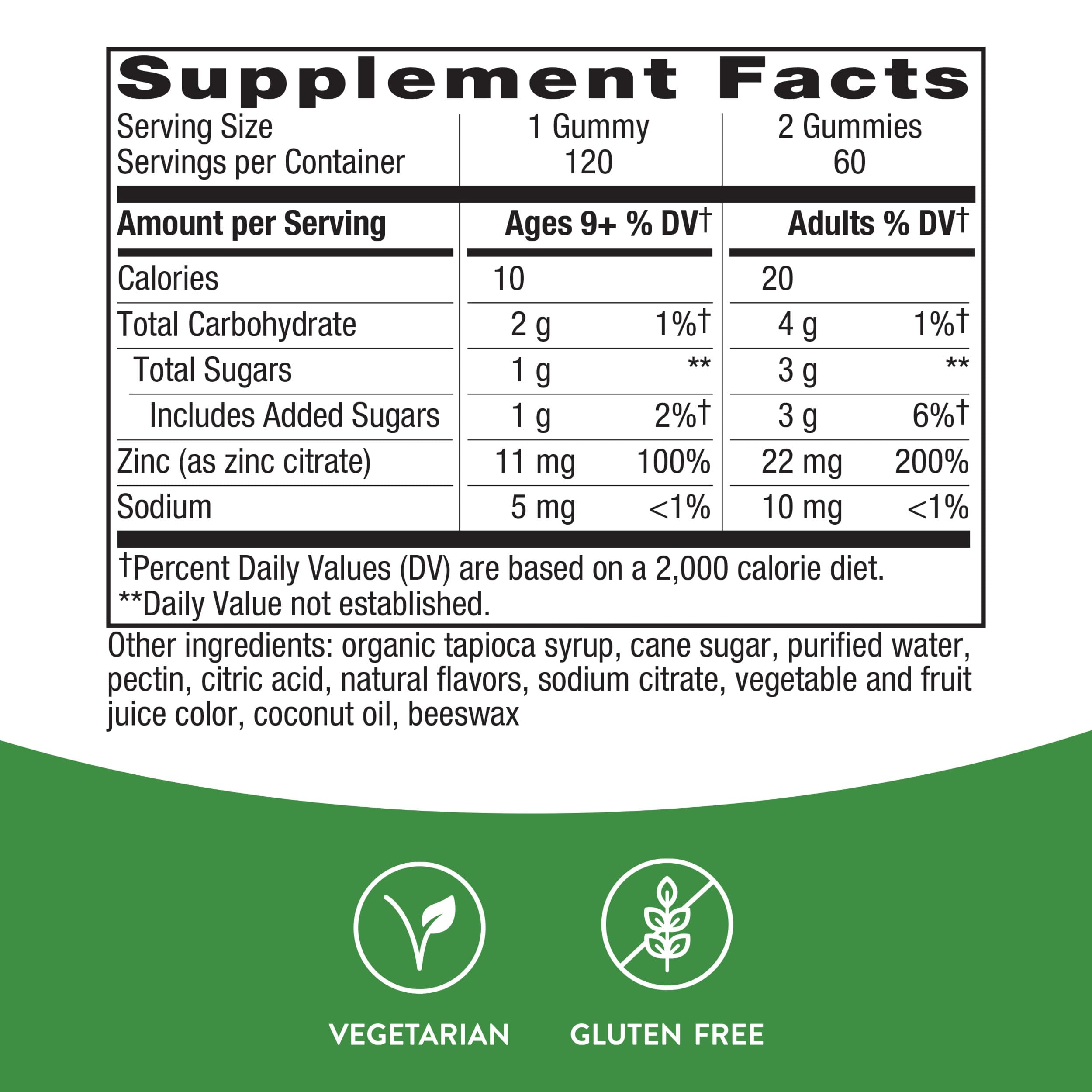 Foto 6 pulgar | Suplementa Las Gomitas De Zinc De Nature's Way, 11 Mg, 120 Gomitas - Venta Internacional.