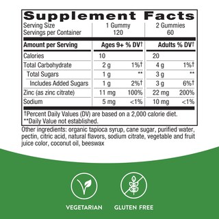 Foto 5 | Suplementa Las Gomitas De Zinc De Nature's Way, 11 Mg, 120 Gomitas - Venta Internacional.