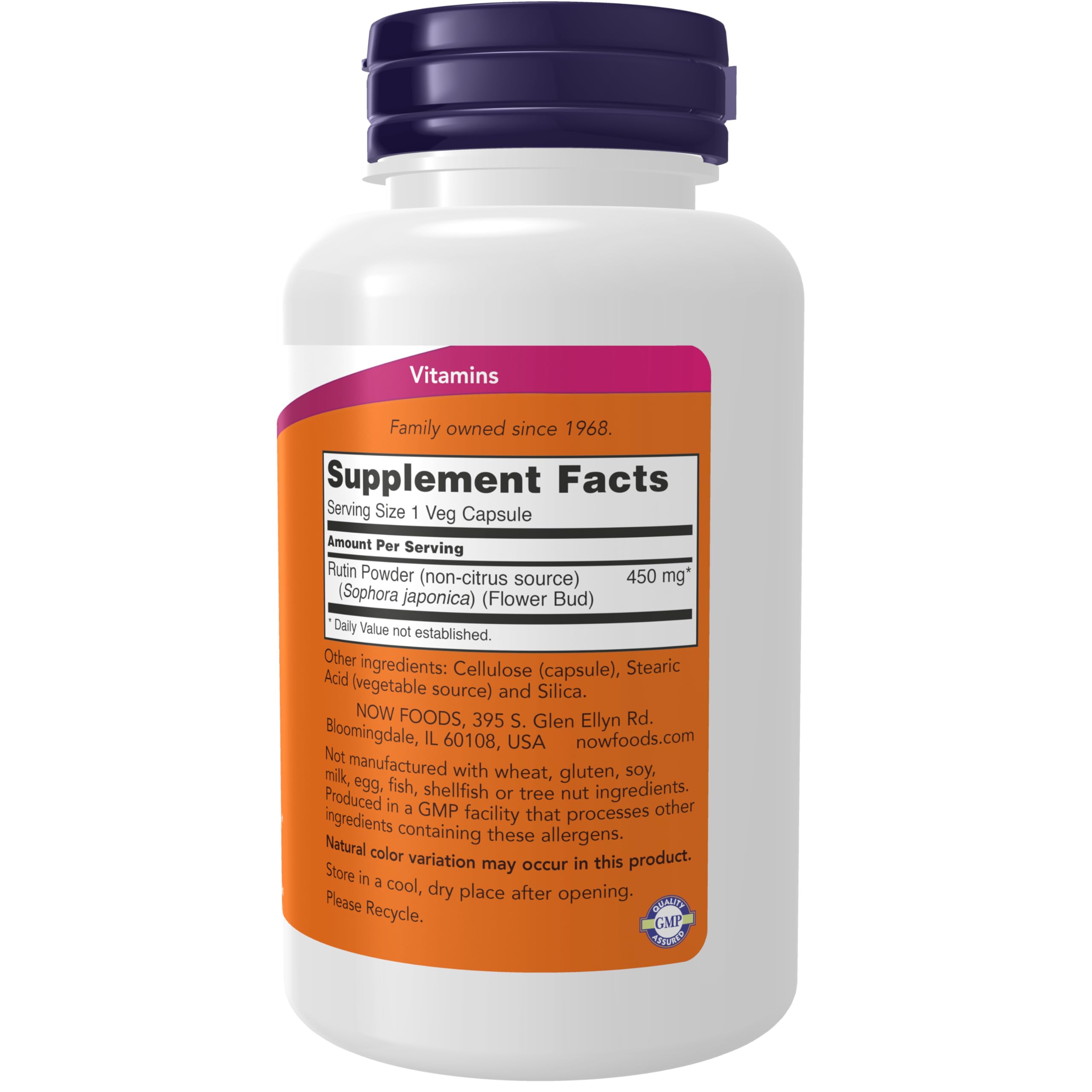 Foto 3 pulgar | Suplemento Now Foods Rutin (sophora Japonica) 450 Mg 100 Cápsulas - Venta Internacional.