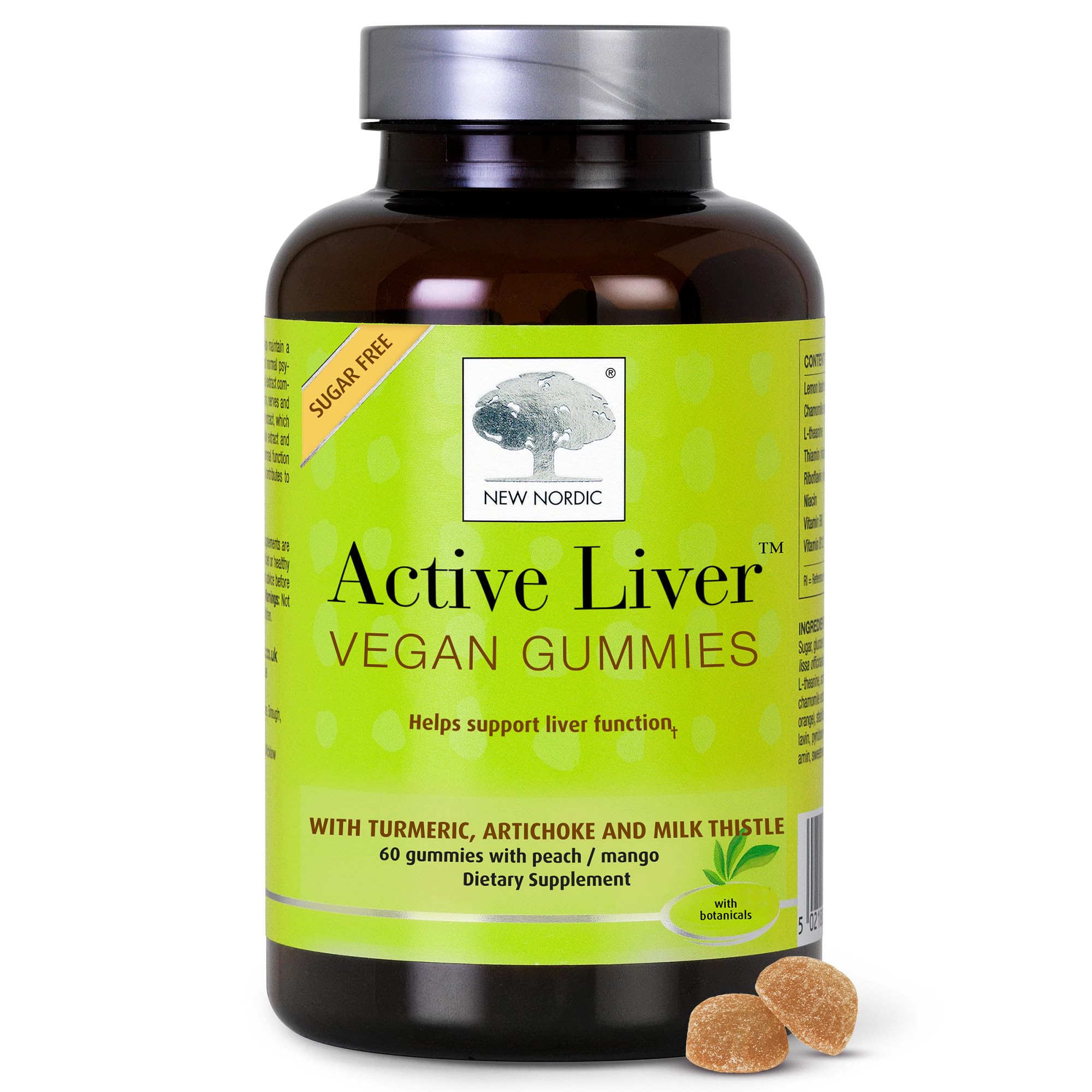 Foto 2 pulgar | Suplemento New Nordic Active Liver Gummies 60 Gomitas Veganas - Venta Internacional.