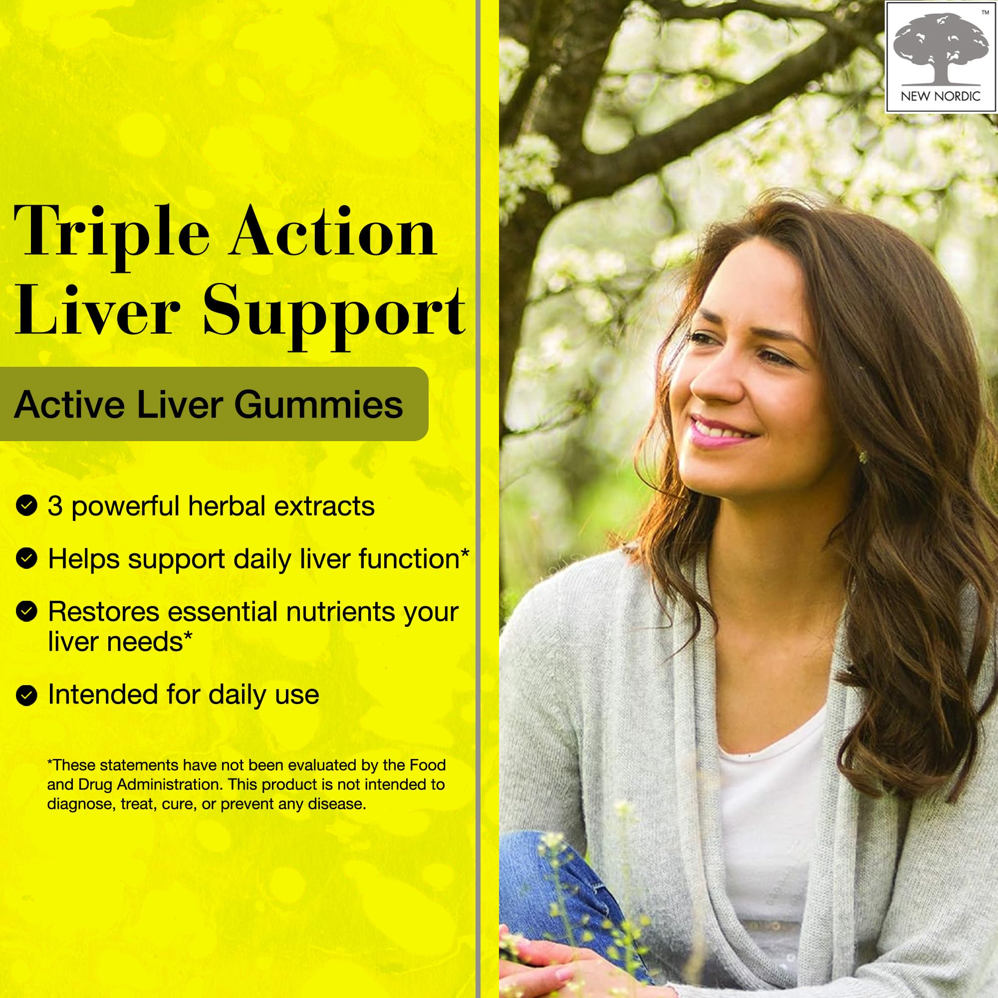 Foto 3 pulgar | Suplemento New Nordic Active Liver Gummies 60 Gomitas Veganas - Venta Internacional.