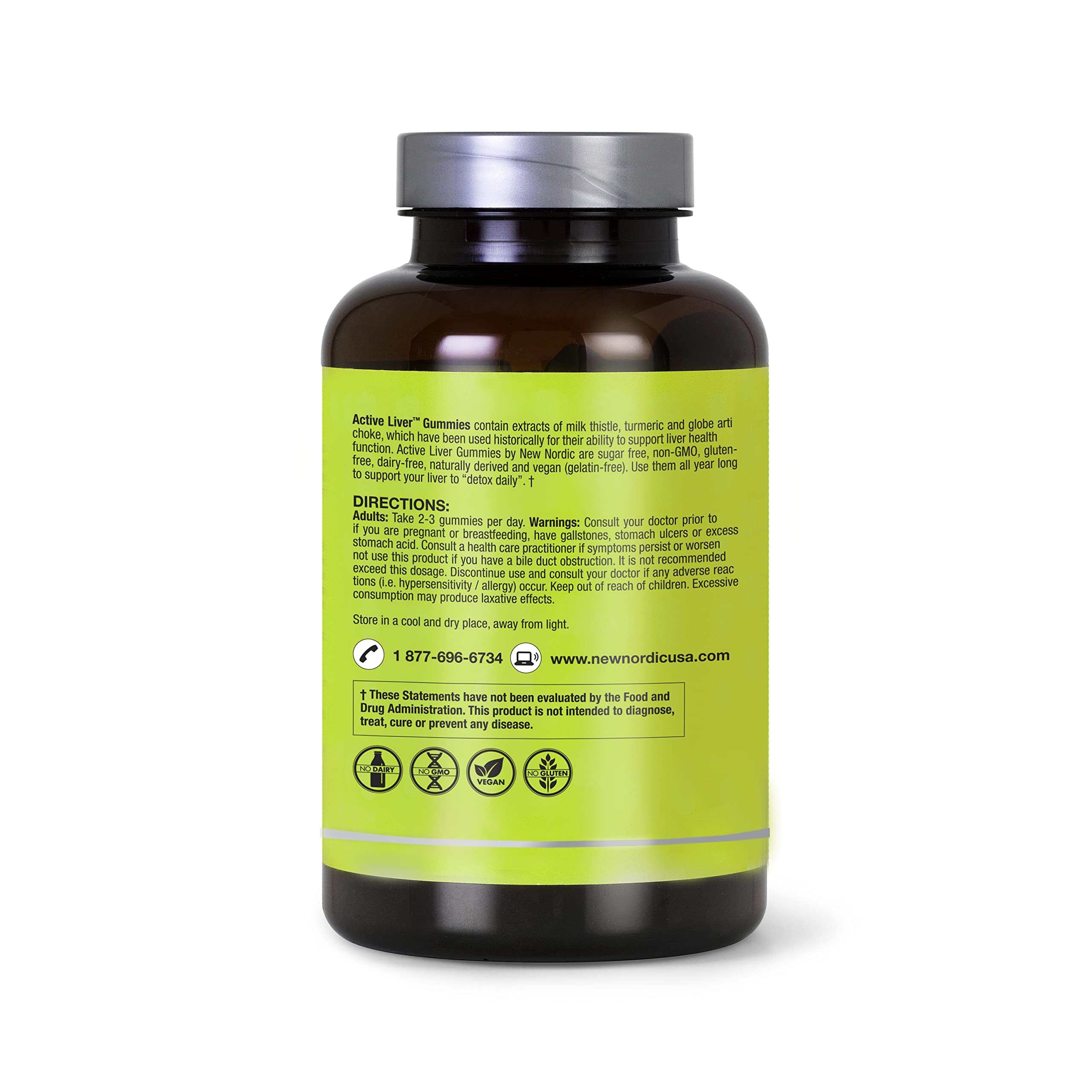 Foto 8 pulgar | Suplemento New Nordic Active Liver Gummies 60 Gomitas Veganas - Venta Internacional.