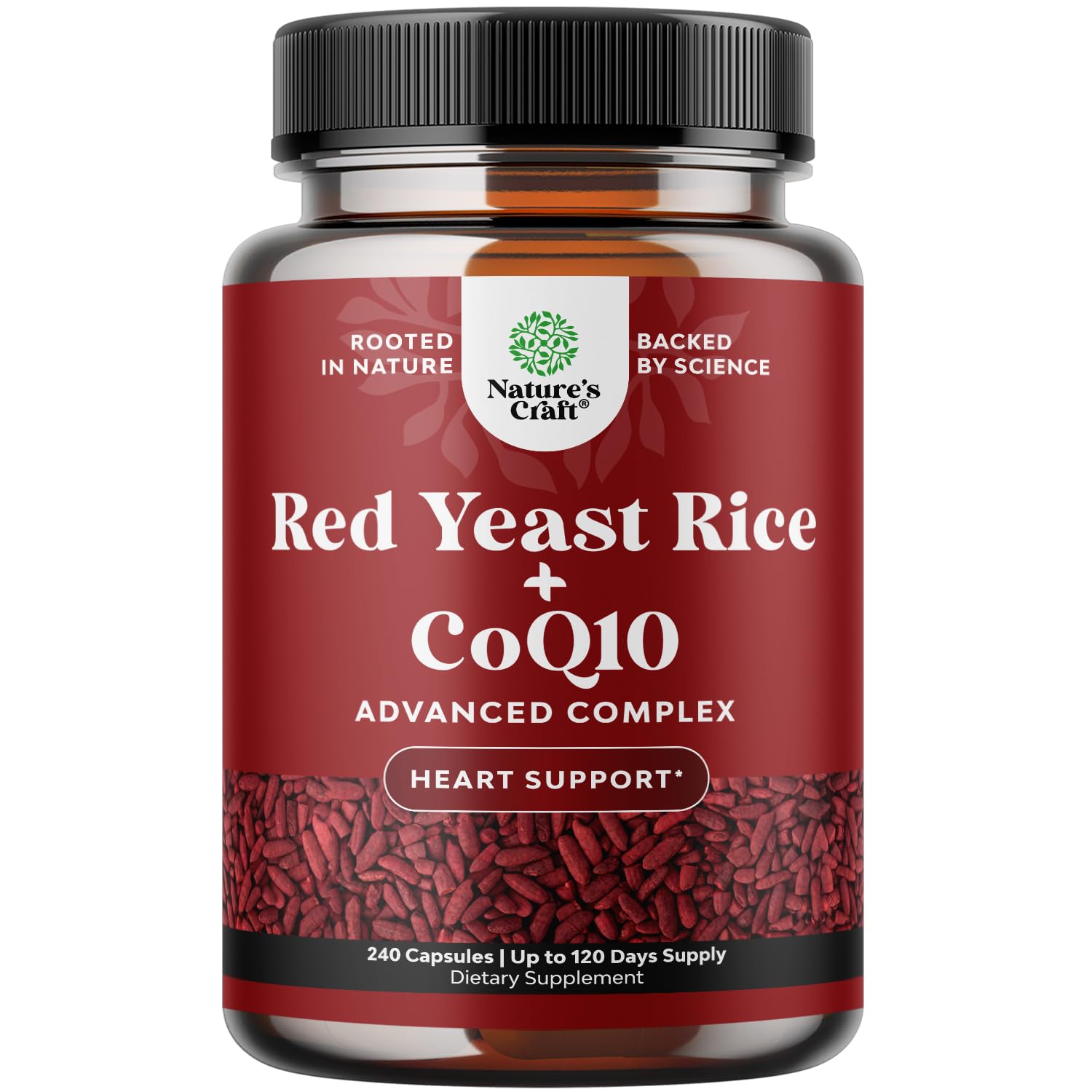 Foto 2 pulgar | Suplemento De Arroz De Levadura Roja Artesanal De Natures, 1200 Mg Con 100 Mg De Coq10 - Venta Internacional.
