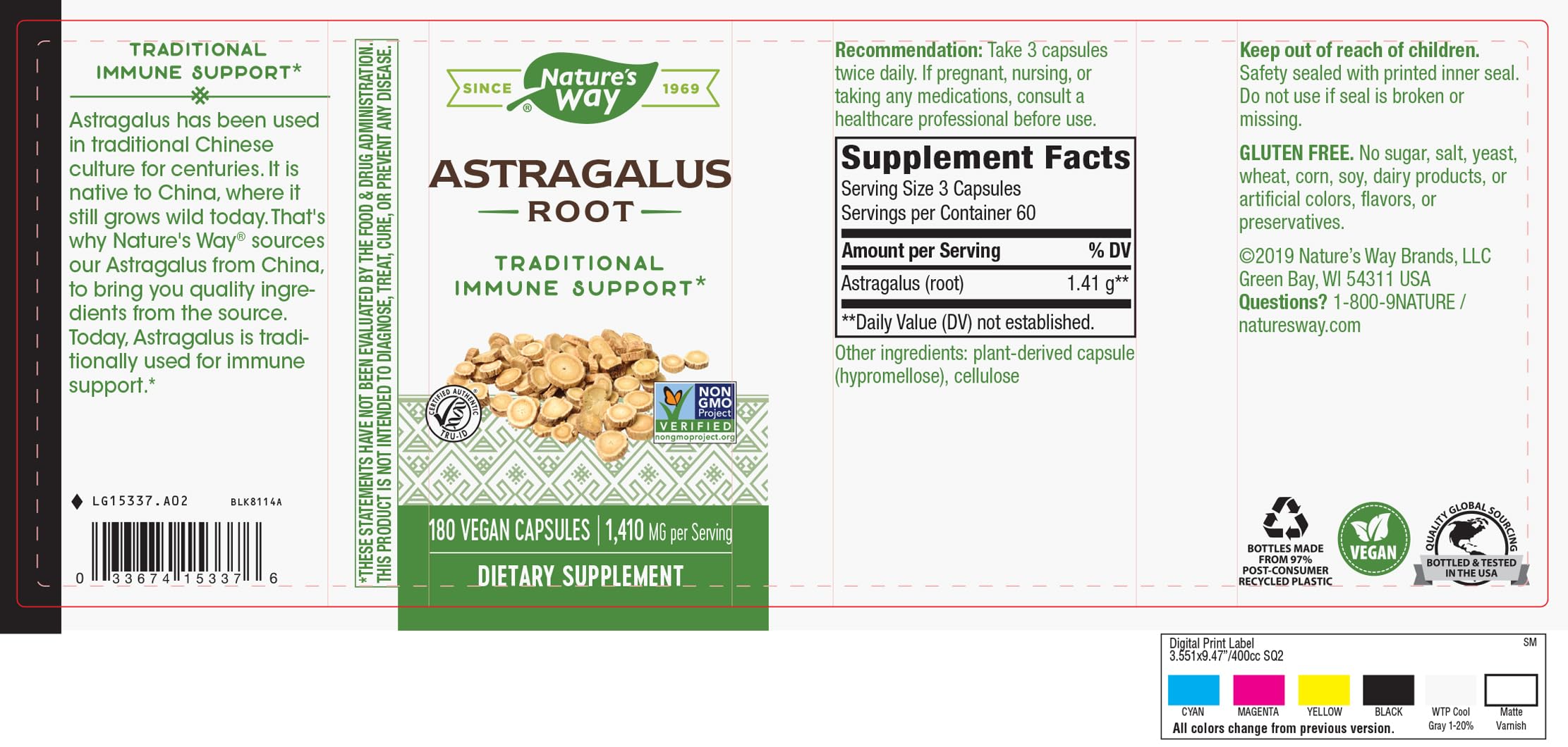 Foto 4 pulgar | Suplemento Nature's Way Con Raíz De Astrágalo, 180 Cápsulas Veganas - Venta Internacional.