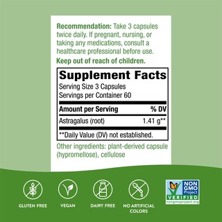 Foto 7 | Suplemento Nature's Way Con Raíz De Astrágalo, 180 Cápsulas Veganas - Venta Internacional.