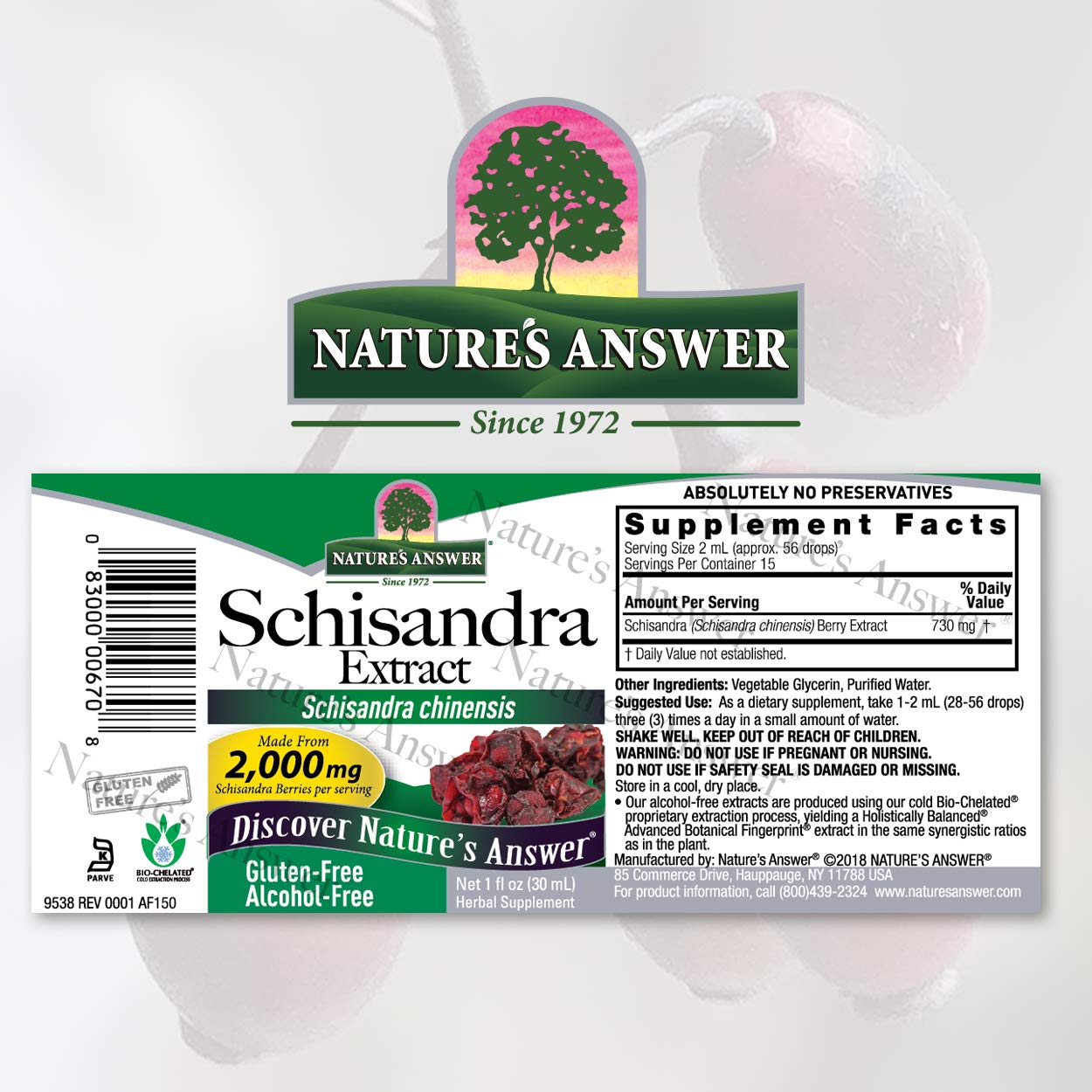 Foto 3 pulgar | Suplemento Nature's Answer Schisandra Berry 30 Ml - Venta Internacional.