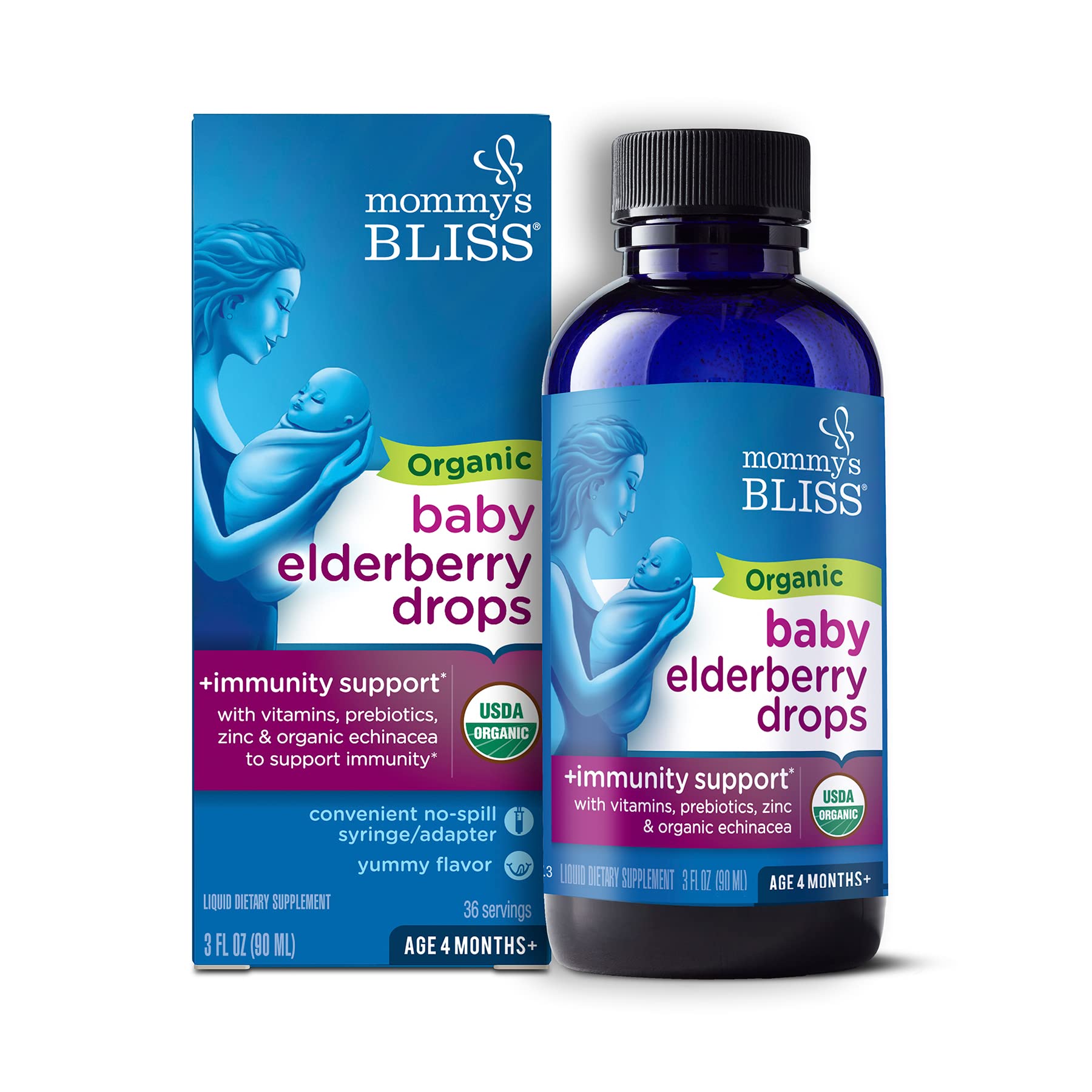 Foto 2 pulgar | Suplemento Mommy's Bliss, Gotas Orgánicas De Saúco Para Bebés, 90 Ml - Venta Internacional.