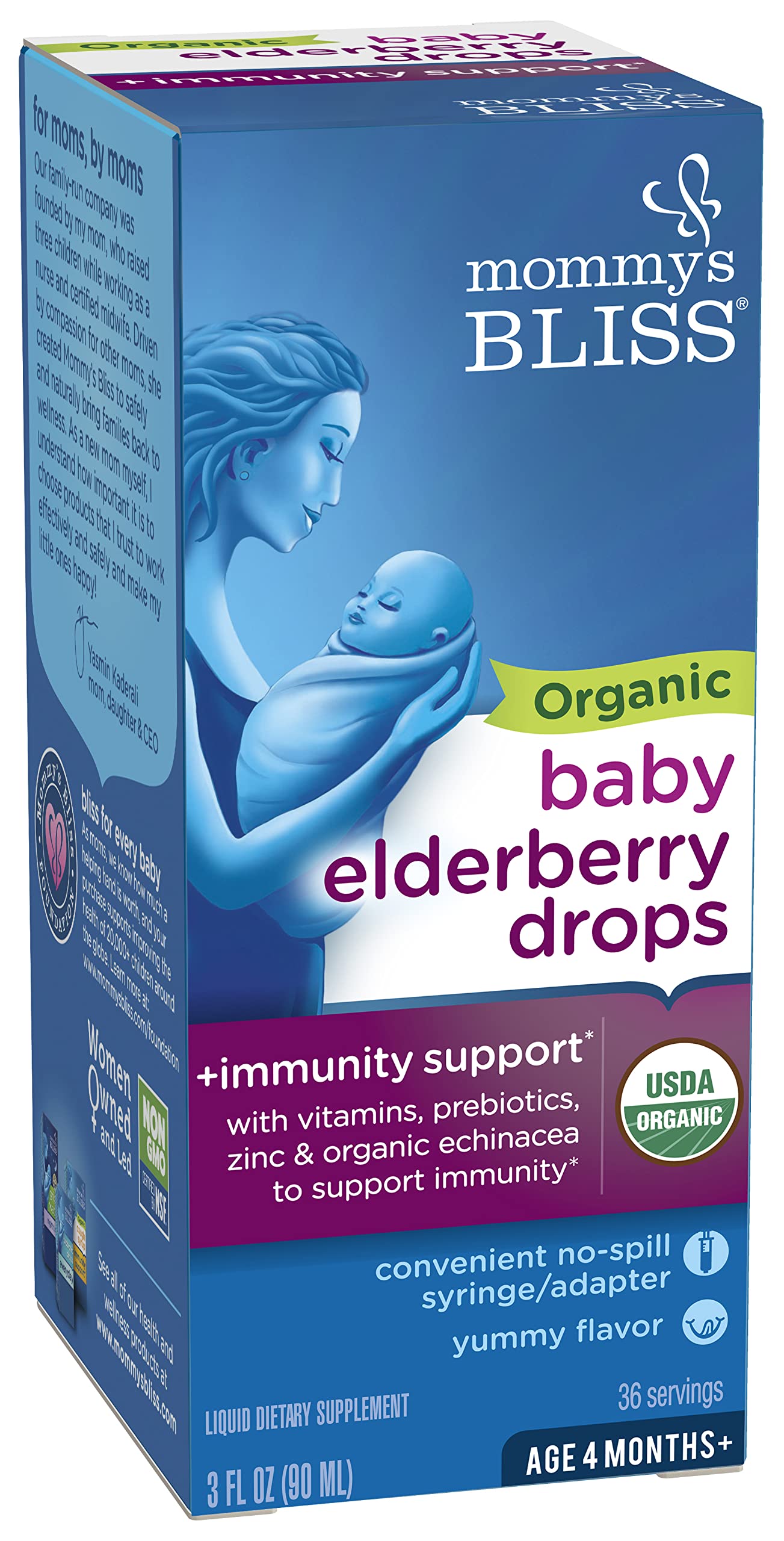 Foto 3 pulgar | Suplemento Mommy's Bliss, Gotas Orgánicas De Saúco Para Bebés, 90 Ml - Venta Internacional.