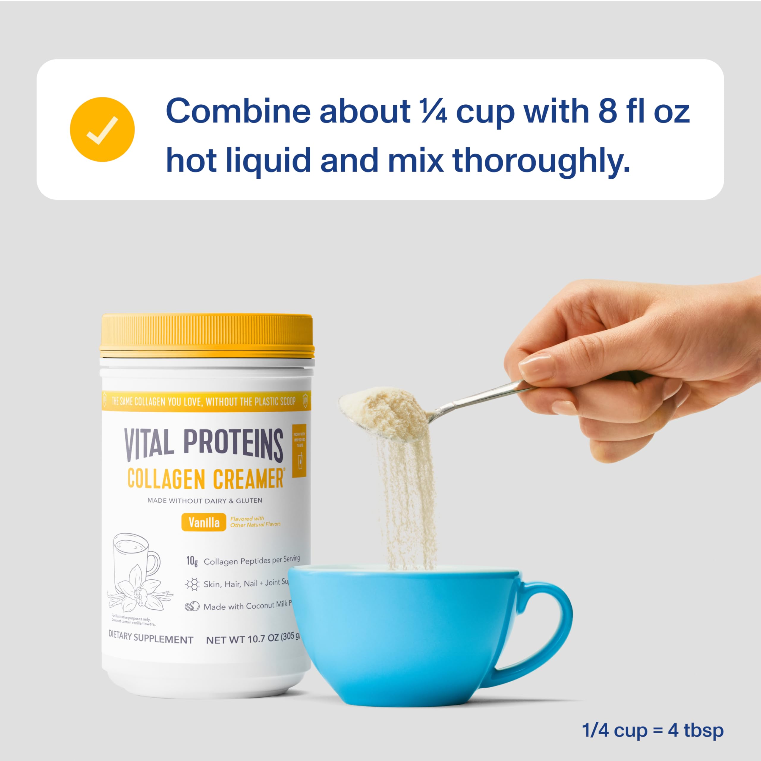 Foto 5 pulgar | Crema De Café Con Colágeno Vital Proteins Sabor Vainilla - Venta Internacional.