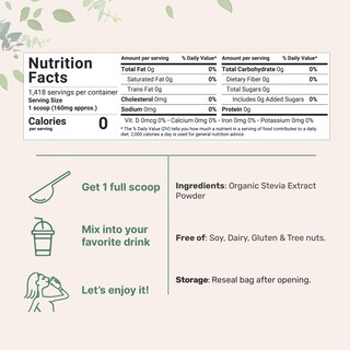 Foto 3 | Microingredientes De Stevia En Polvo, 250 Ml, 0 Calorías, Sin Azúcar - Venta Internacional.