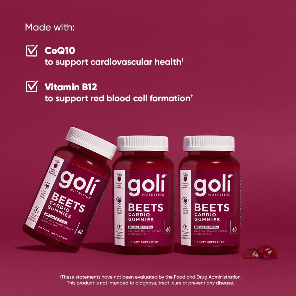 Foto 6 pulgar | Suplemento Goli Beets Cardio Gummy, 60 Unidades, 100 Mg De Coq10 - Venta Internacional.