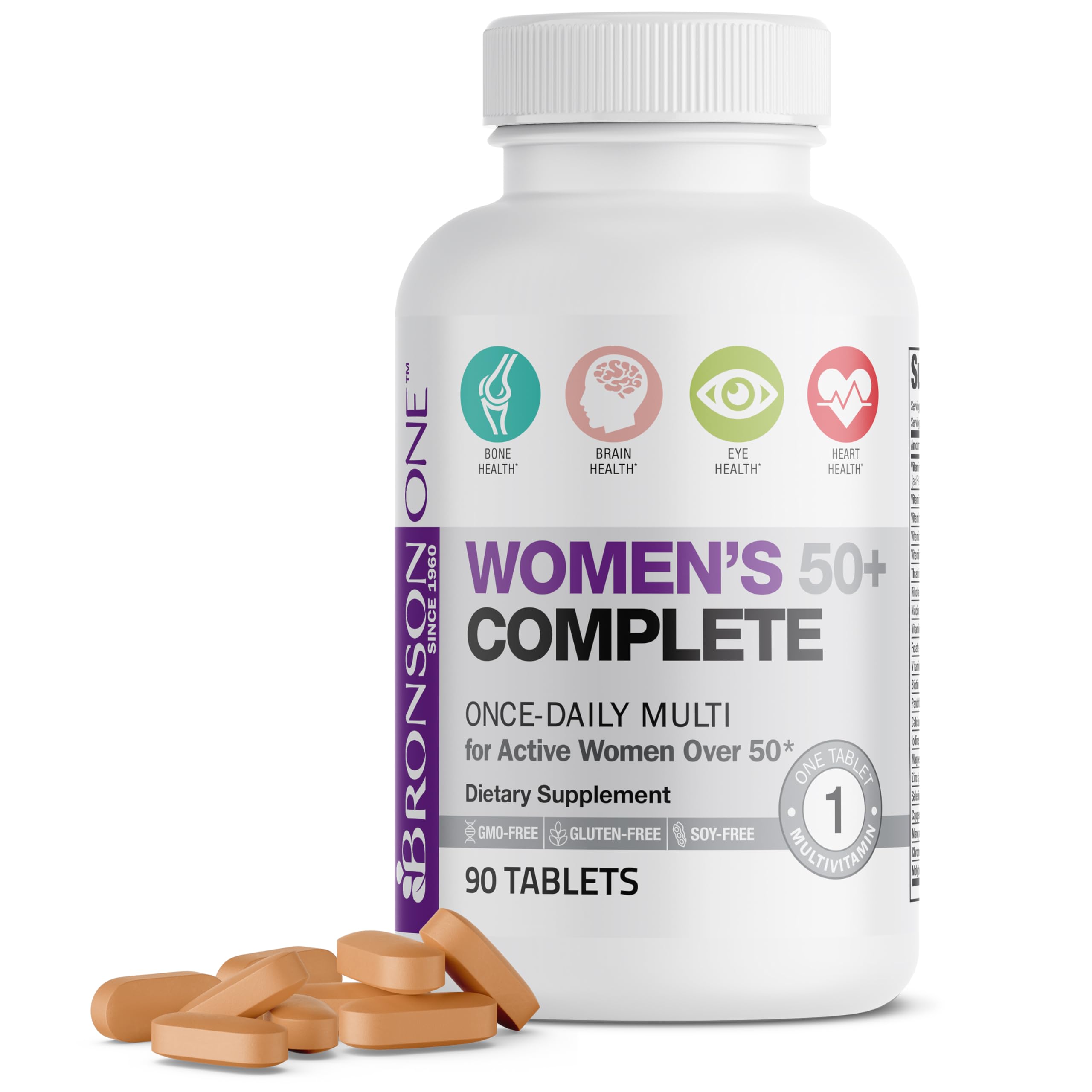 Foto 2 pulgar | Multivitamínico Multimineral Bronson One Daily Para Mujeres De 50 A Más De 90 Comprimidos - Venta Internacional.