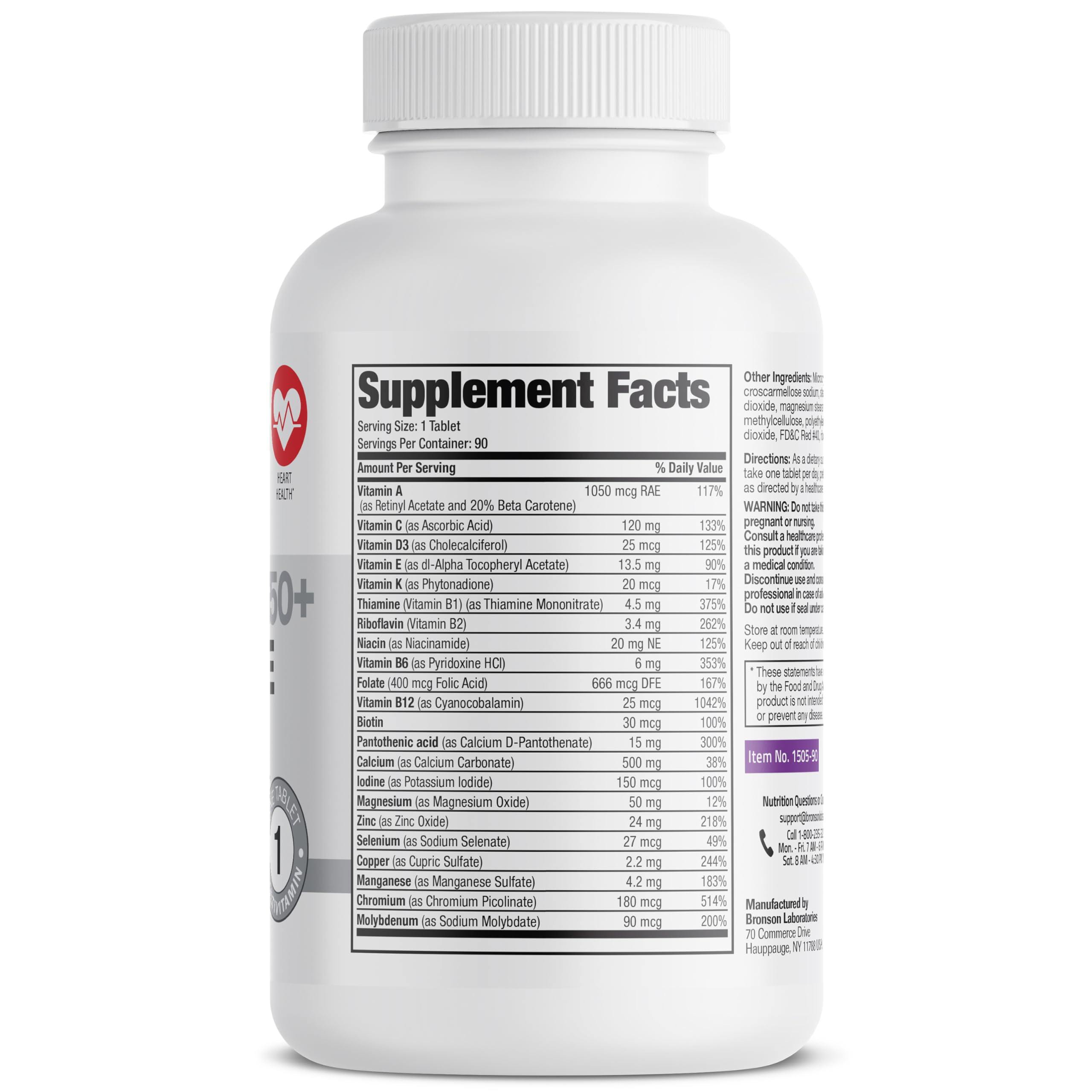 Foto 3 pulgar | Multivitamínico Multimineral Bronson One Daily Para Mujeres De 50 A Más De 90 Comprimidos - Venta Internacional.