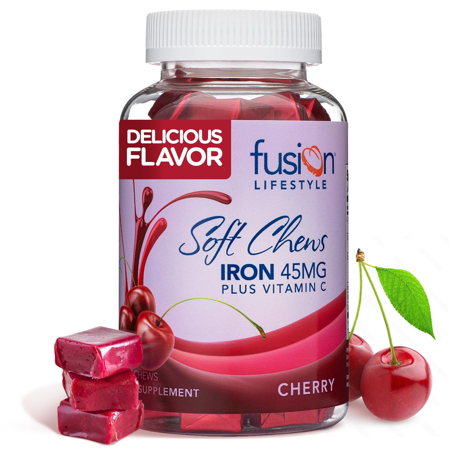 Foto 1 | Suplemento De Hierro Fusion Lifestyle, Masticable, Sabor A Cereza - Venta Internacional.