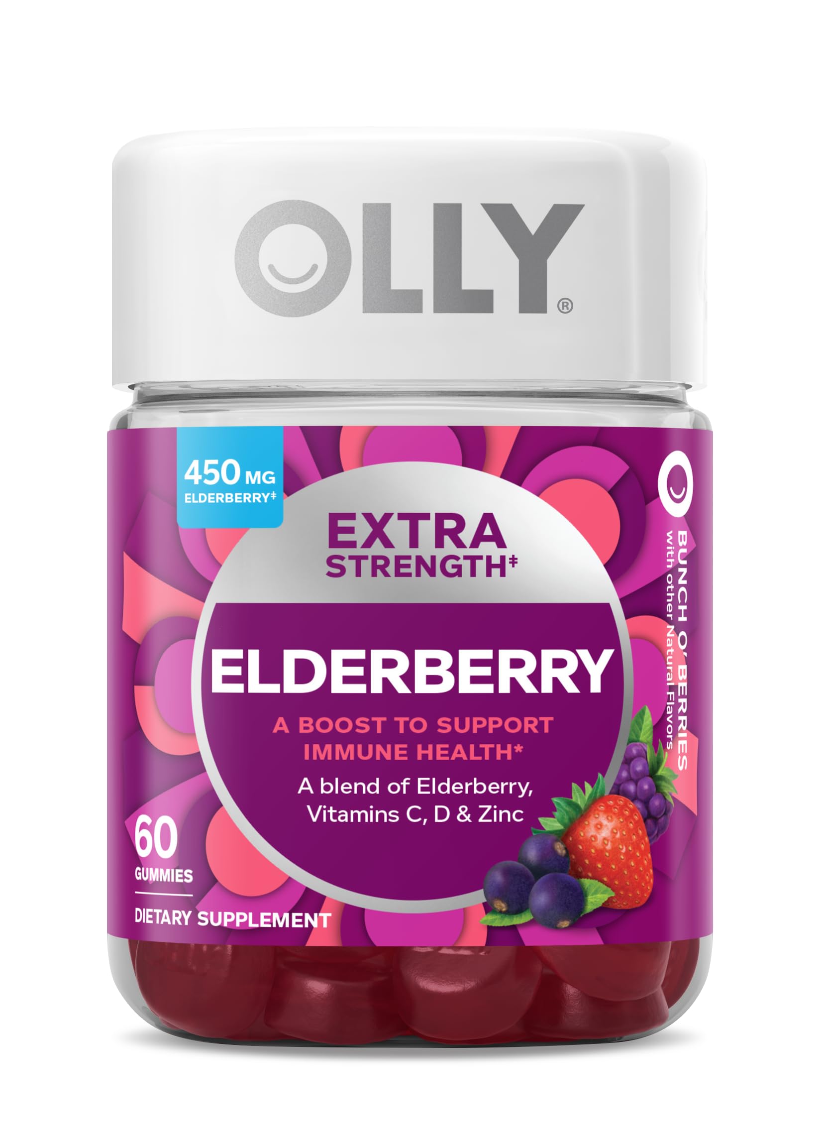 Foto 1 | Suplemento Olly Extra Strength Saúco Gomitas 60 Unidades - Venta Internacional.