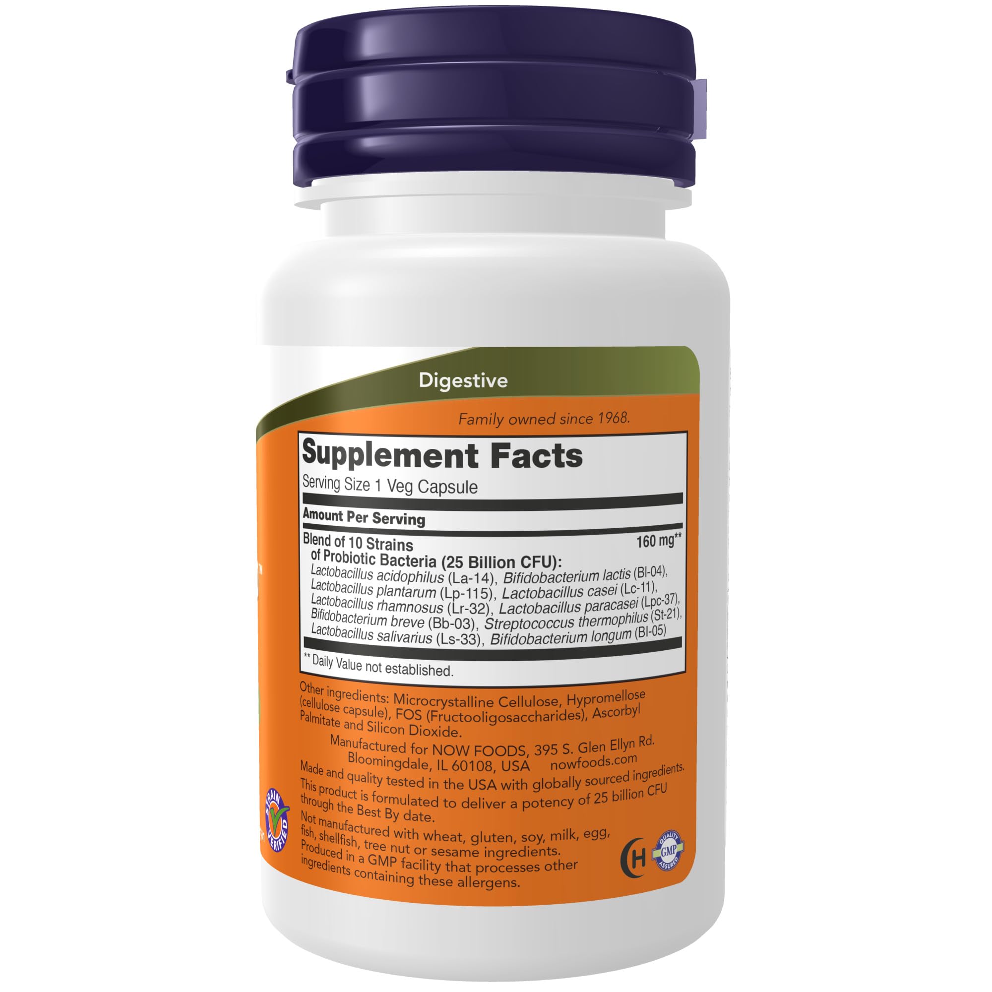 Foto 3 pulgar | Supplements Now Probiotic-10™, 25 Mil Millones De Cápsulas Vegetarianas - Venta Internacional.