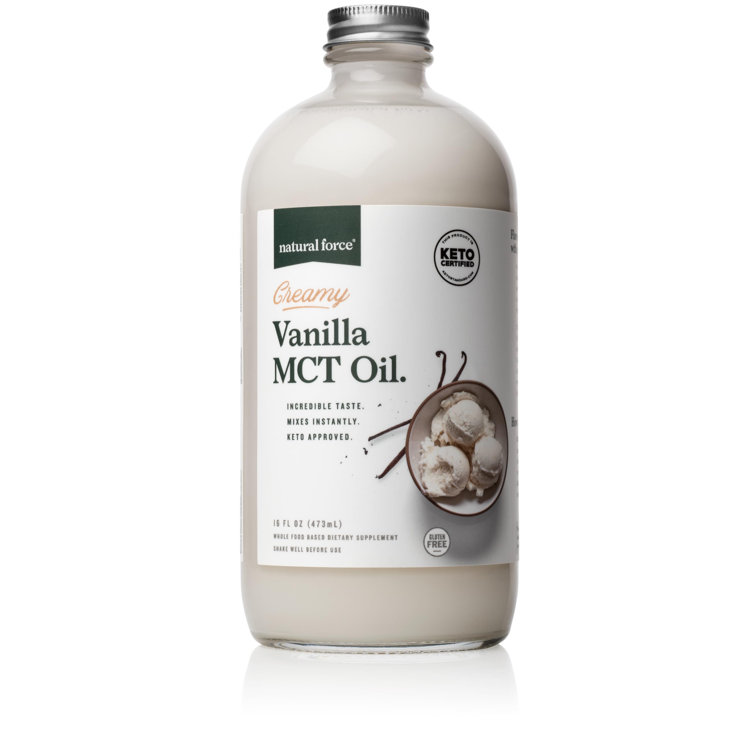 Foto 2 pulgar | Aceite Mct Natural Force Creamy Vanilla, 473 Ml, Cetogénico Vegano - Venta Internacional.