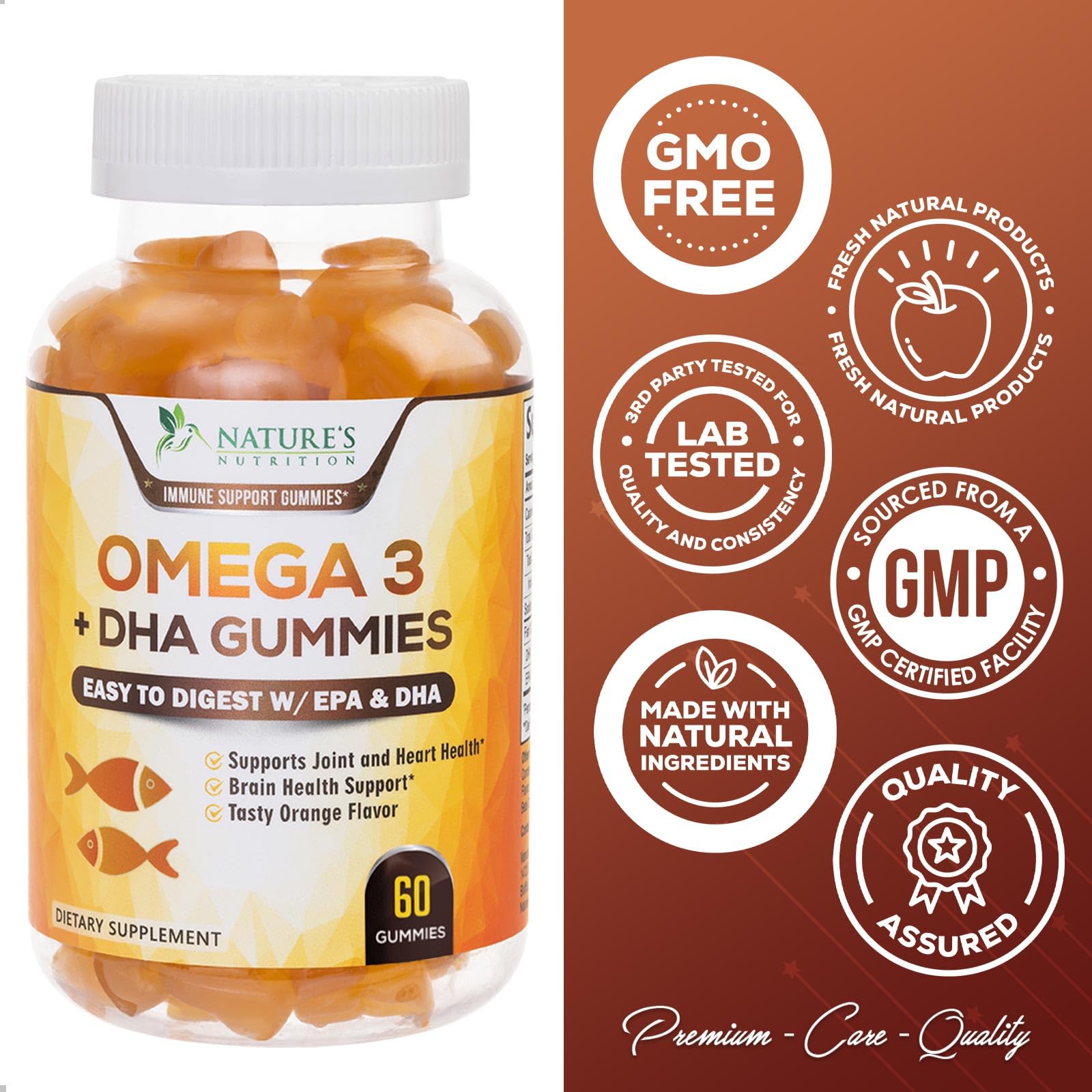 Foto 5 pulgar | Gomitas De Aceite De Pescado Omega 3 Supplement Nature's Nutrition 60 - Venta Internacional.