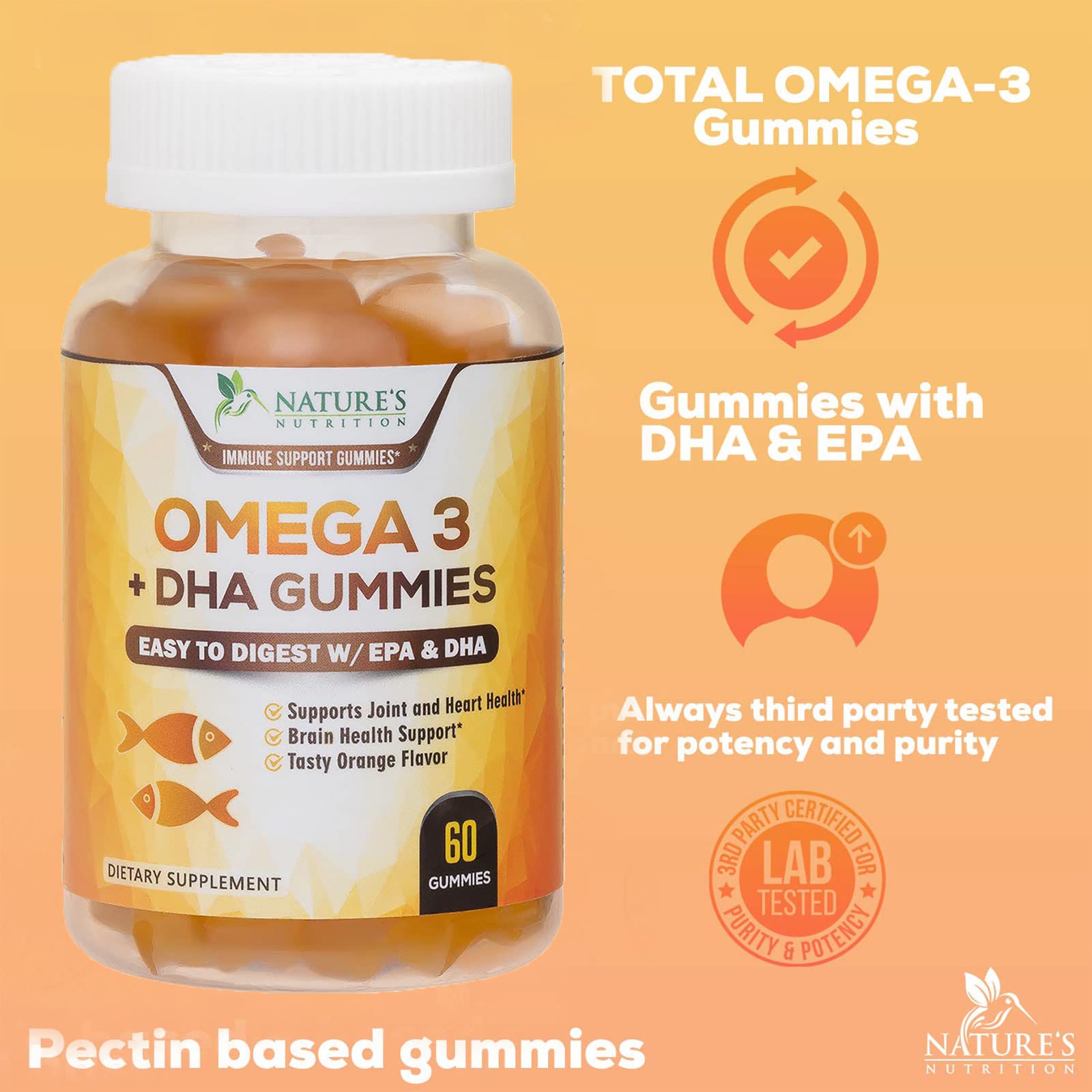 Foto 6 pulgar | Gomitas De Aceite De Pescado Omega 3 Supplement Nature's Nutrition 60 - Venta Internacional.