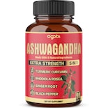 Cápsulas De Suplemento Agobi Ashwagandha Con Jengibre Y Cúrcuma, 90 Unidades - Venta Internacional.
