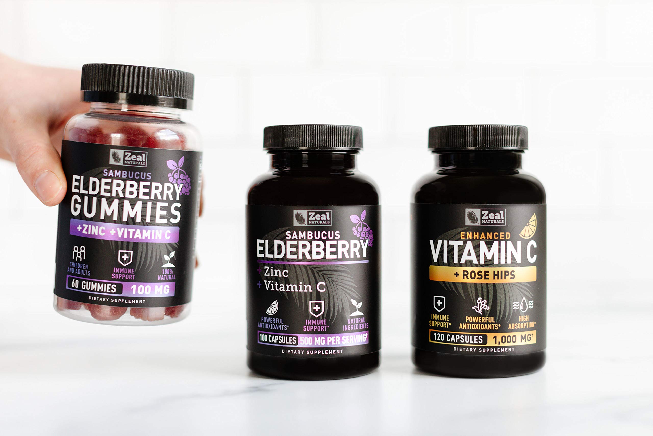 Foto 7 | Cápsulas De Saúco Zeal Naturals Max Strength, Zinc Y Vitamina C - Venta Internacional.