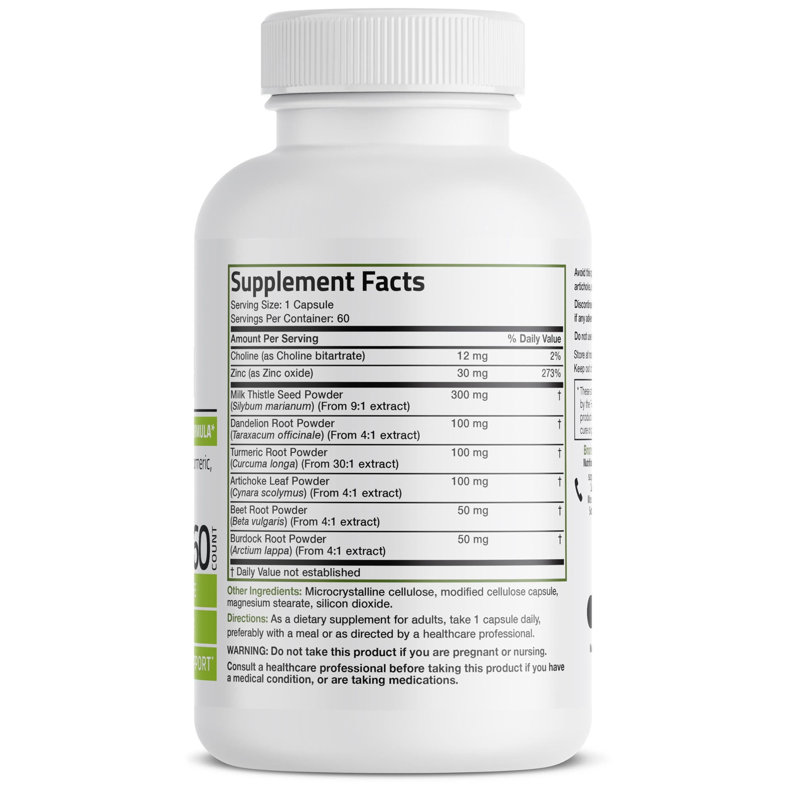 Foto 3 pulgar | Suplemento Bronson Liver Detox Advanced 60 Cápsulas - Venta Internacional.