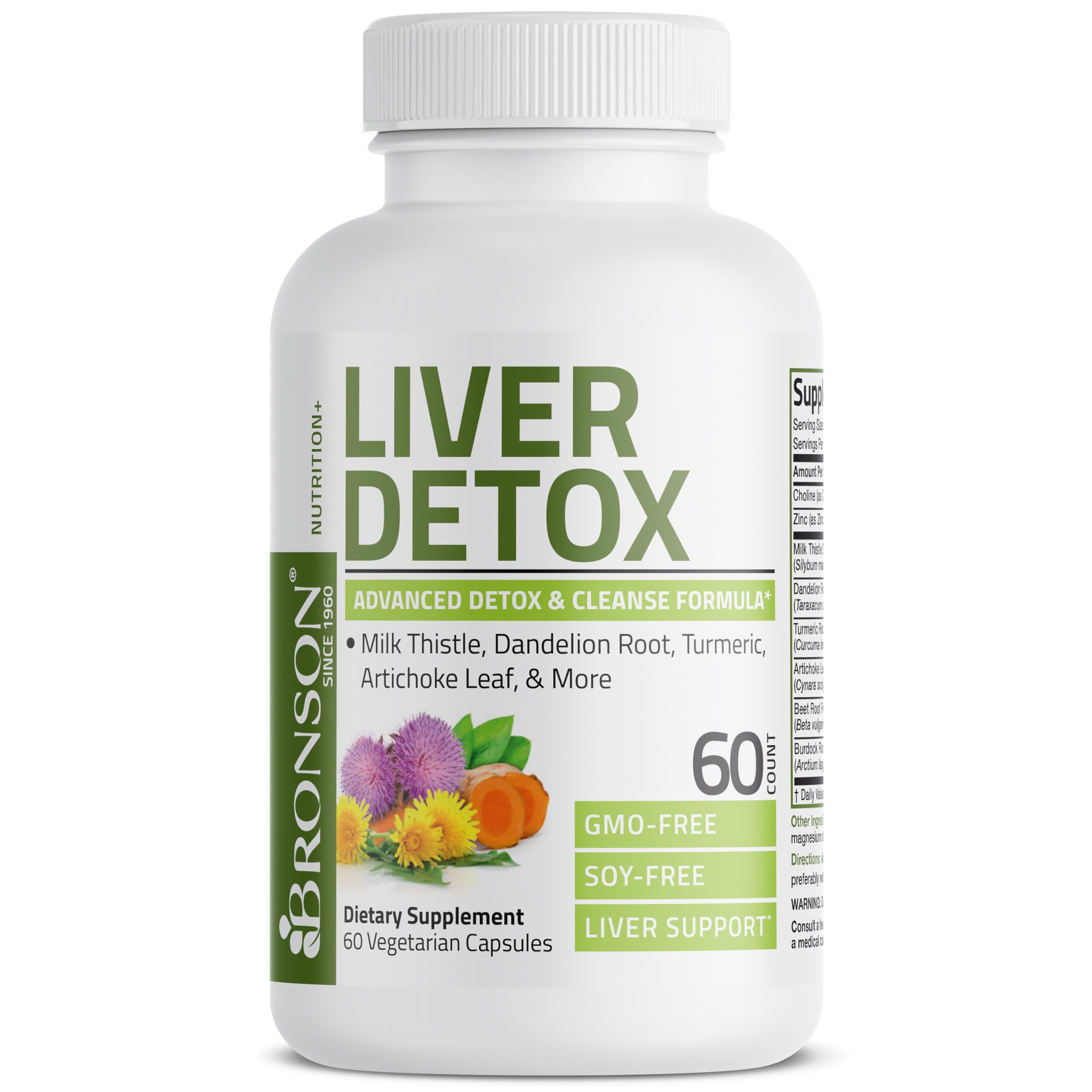 Foto 6 pulgar | Suplemento Bronson Liver Detox Advanced 60 Cápsulas - Venta Internacional.