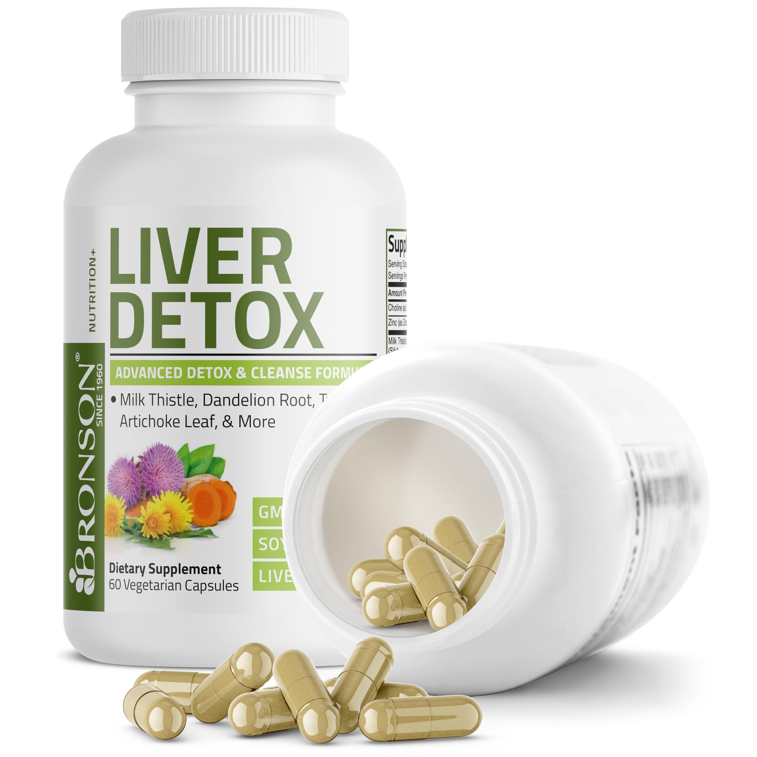Foto 7 pulgar | Suplemento Bronson Liver Detox Advanced 60 Cápsulas - Venta Internacional.