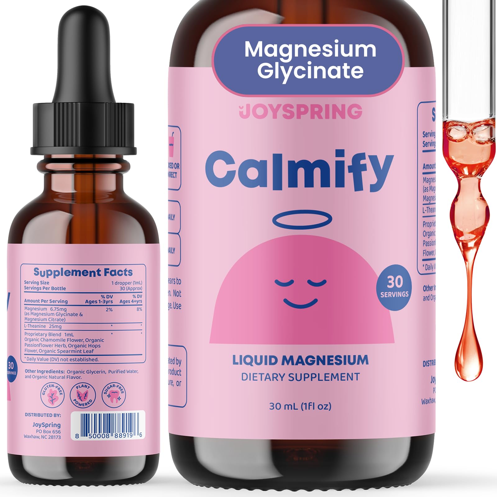 Foto 2 pulgar | Suplemento De Magnesio Joyspring Calmify Liquid Para Niños - Venta Internacional.