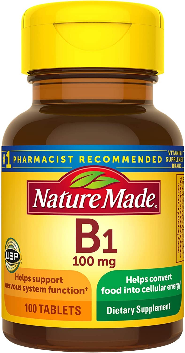 Foto 2 pulgar | Tabletas De Vitamina B-1 Nature Made, 100 Mg, 100 Unidades, Paquete De 2 - Venta Internacional.